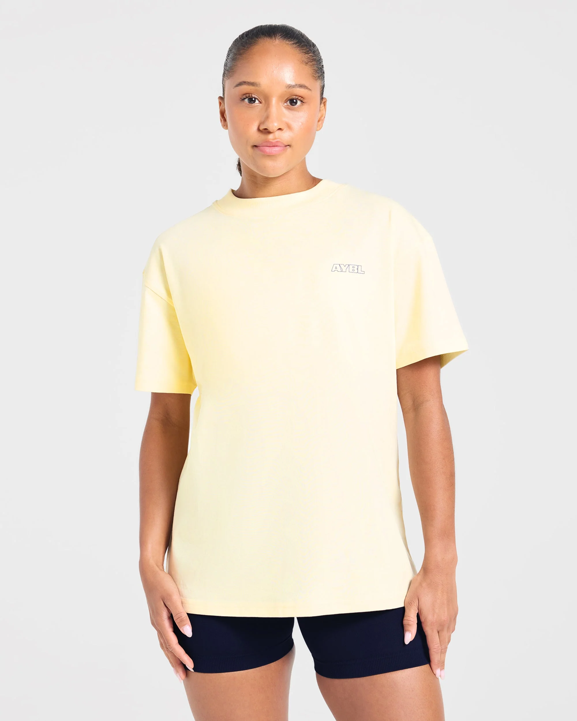 Heavy Lift Club Oversized T Shirt - Butter Jaune - Image 2