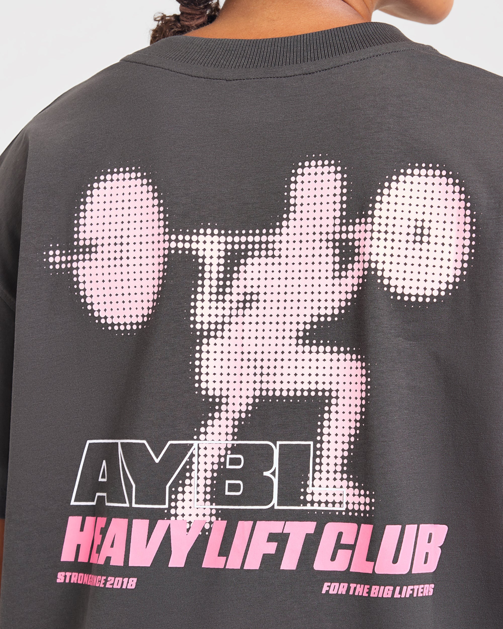 Heavy Lift Club Oversized T Shirt - Charcoal - Image 6