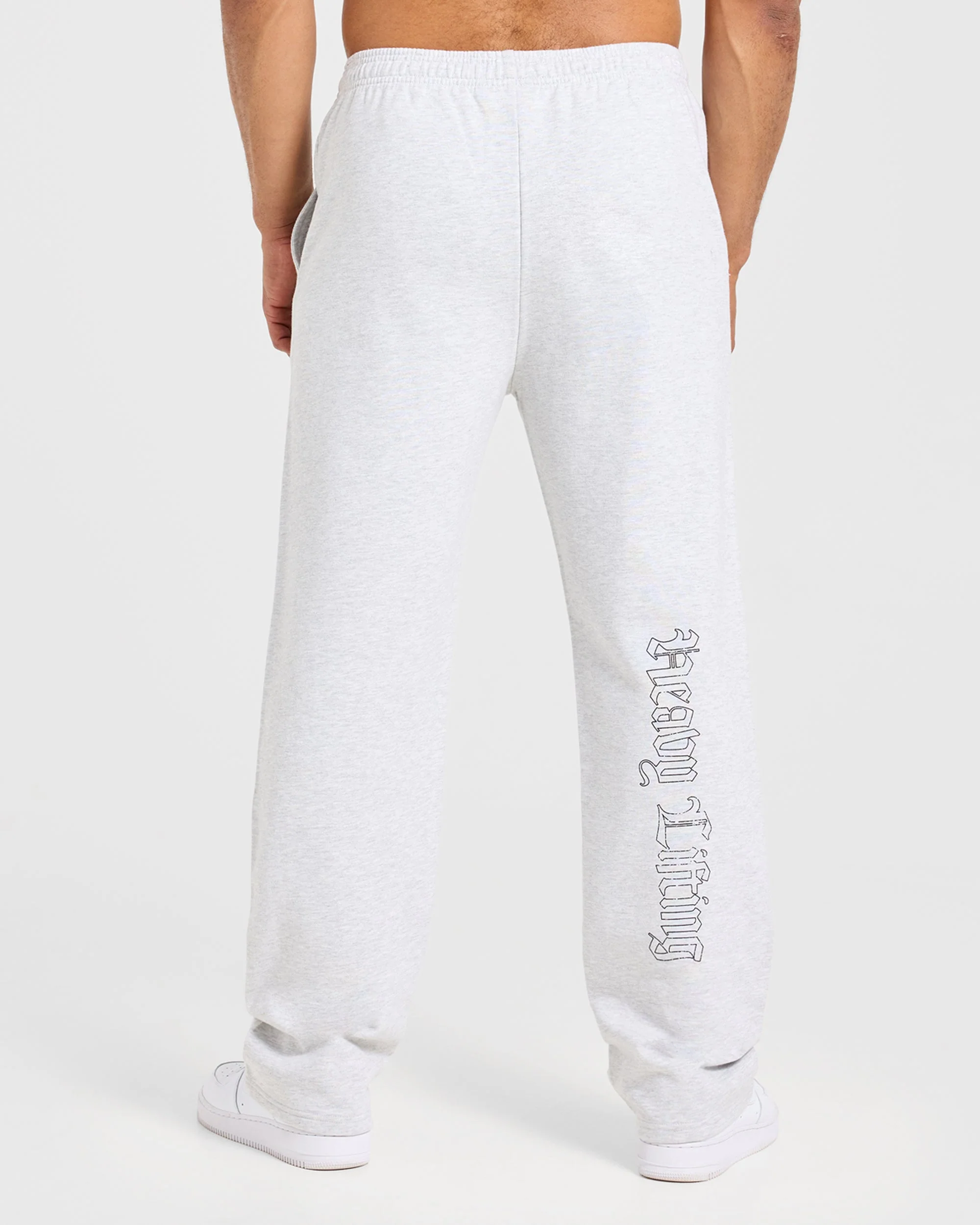 Heavy Lifting Gothic Oversized Straight Leg Joggers - Gris Marl