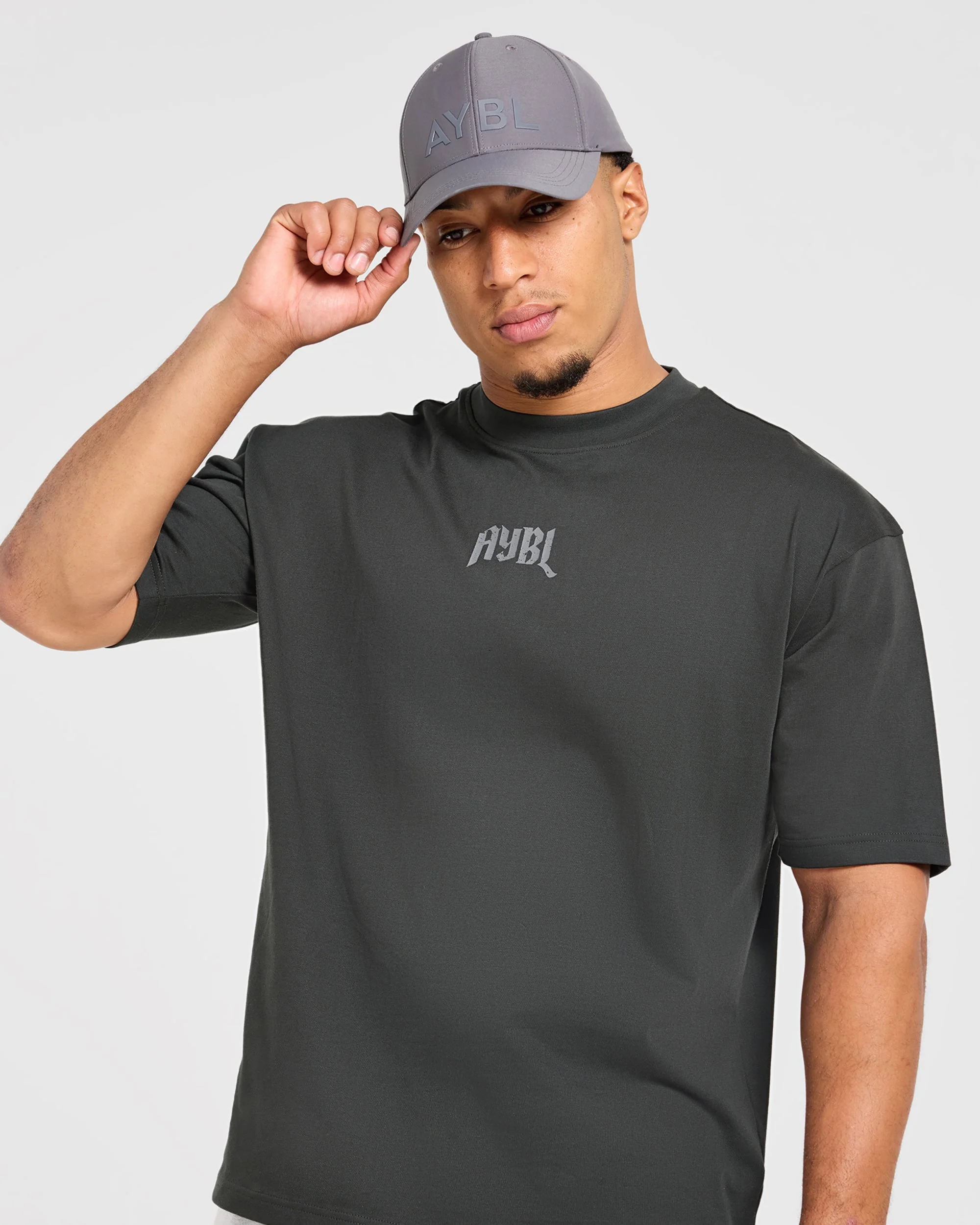 Heavy Lifting Gothic Oversized T Shirt - Charcoal/Jaune - Image 7