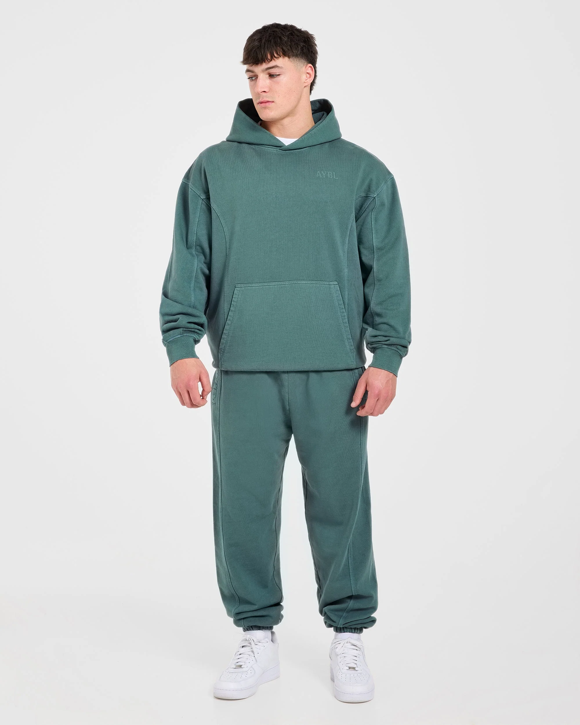 Lift Club Distressed Joggers - Washed Teal - Image 3