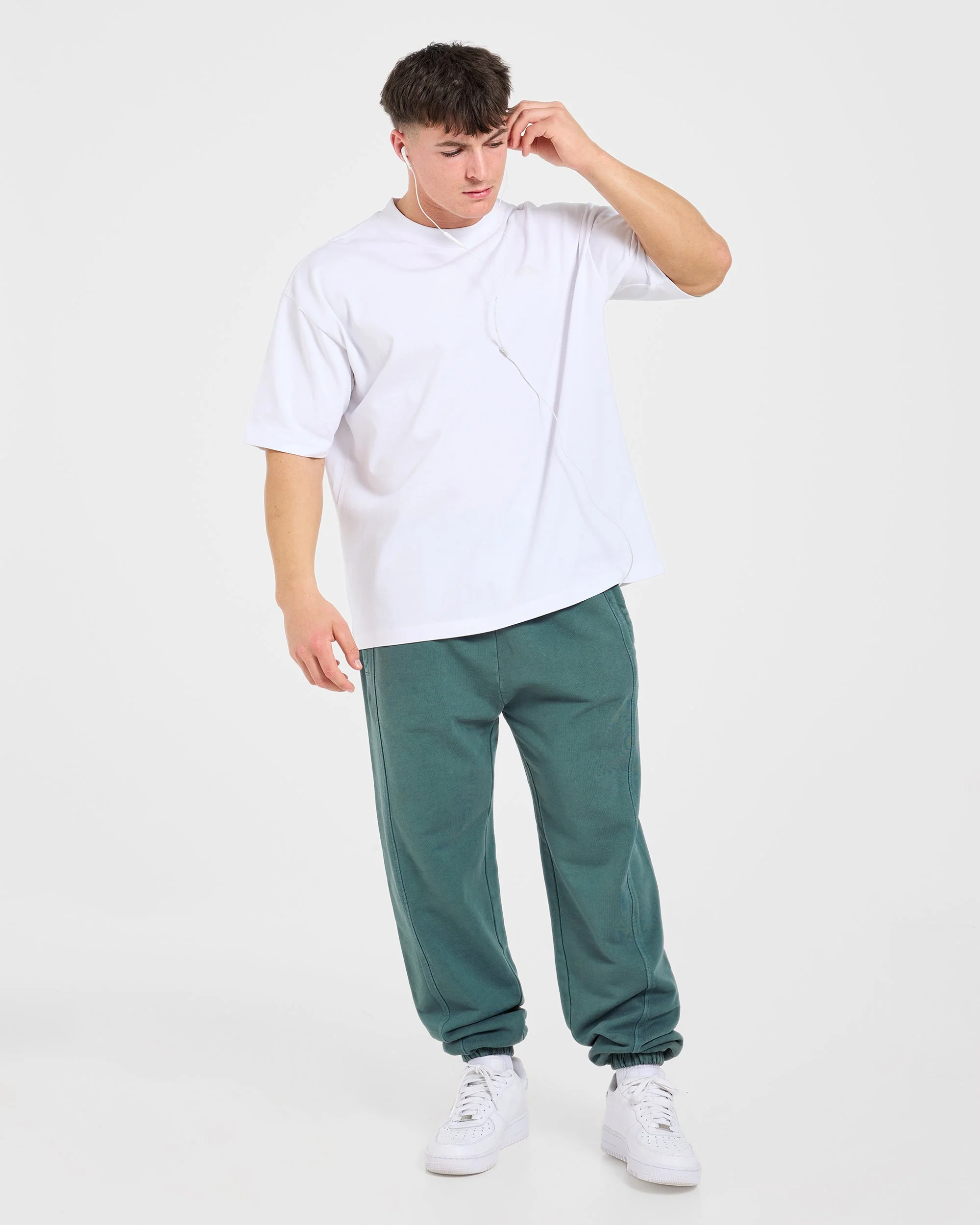 Lift Club Distressed Joggers - Washed Teal - Image 7