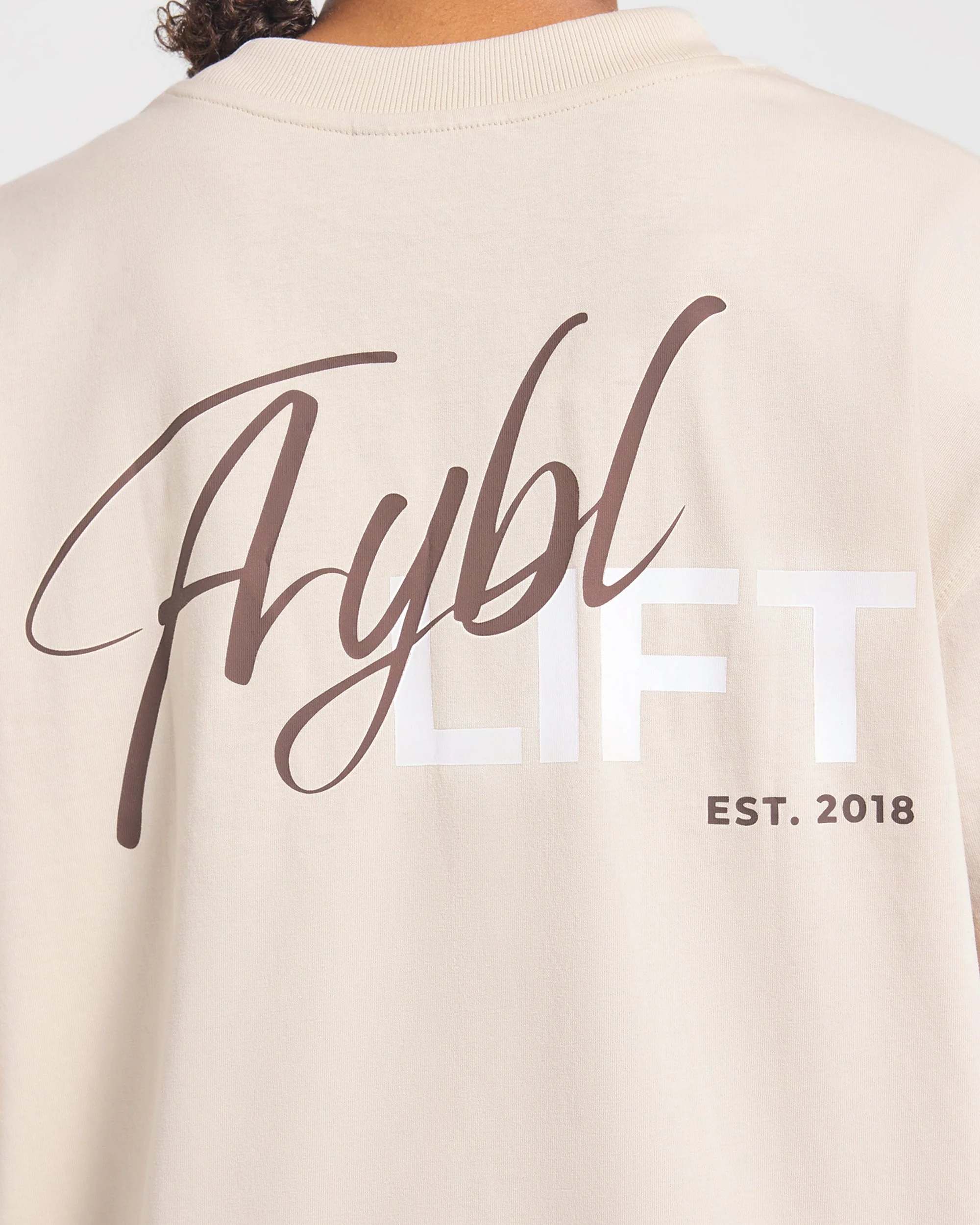 Lift Graphic 2.0 Oversized T Shirt - Beige - Image 6