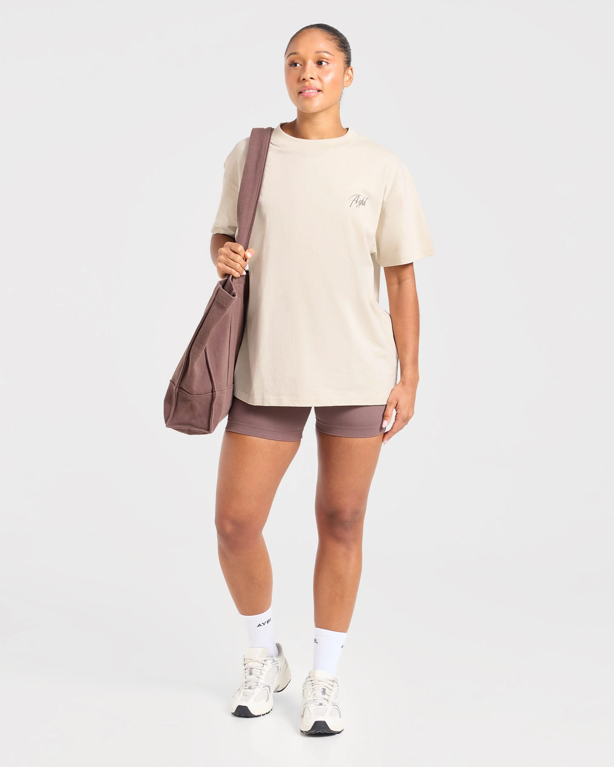 Lift Graphic 2.0 Oversized T Shirt - Beige - Image 7