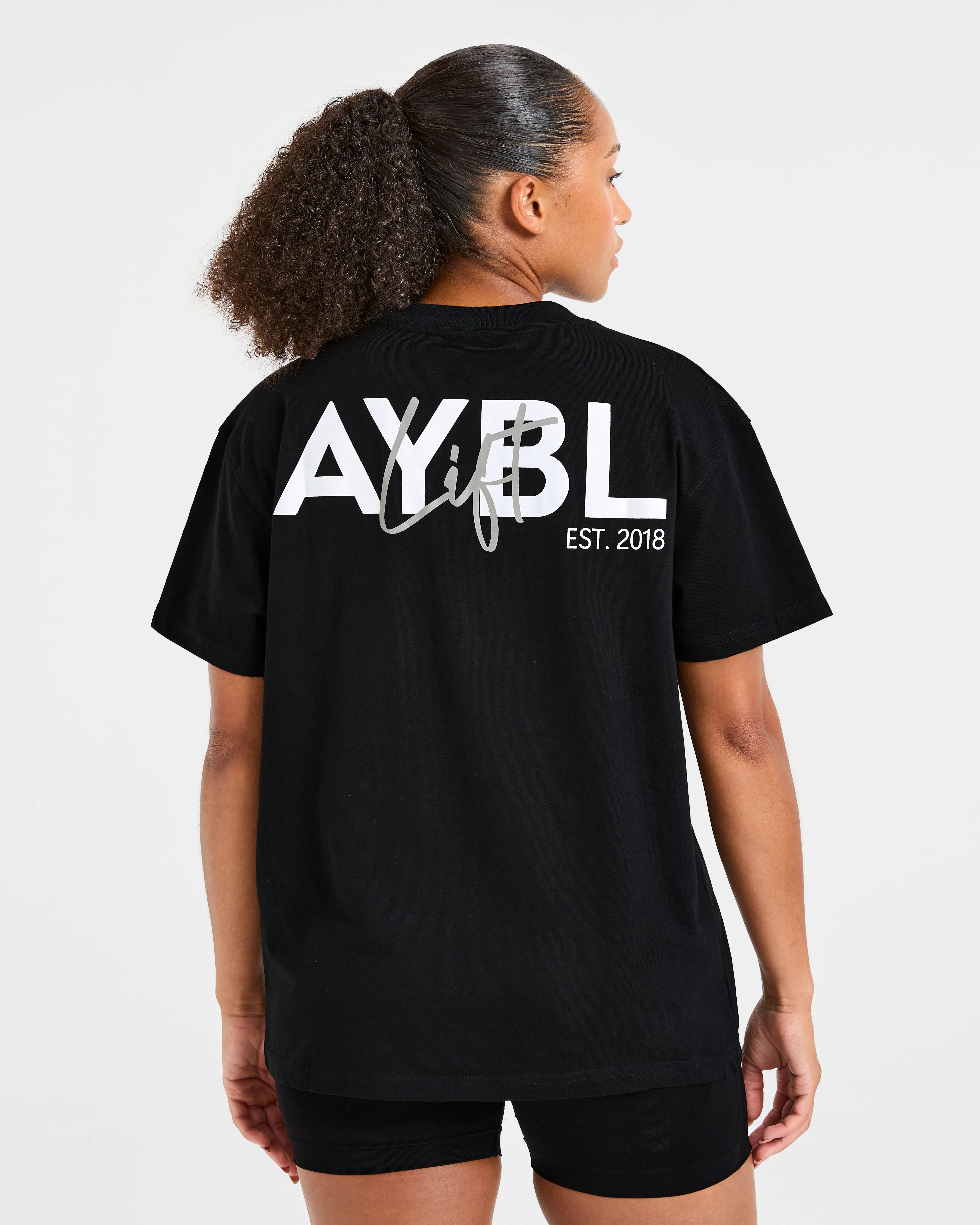 Lift Graphic Oversized T Shirt - Noir