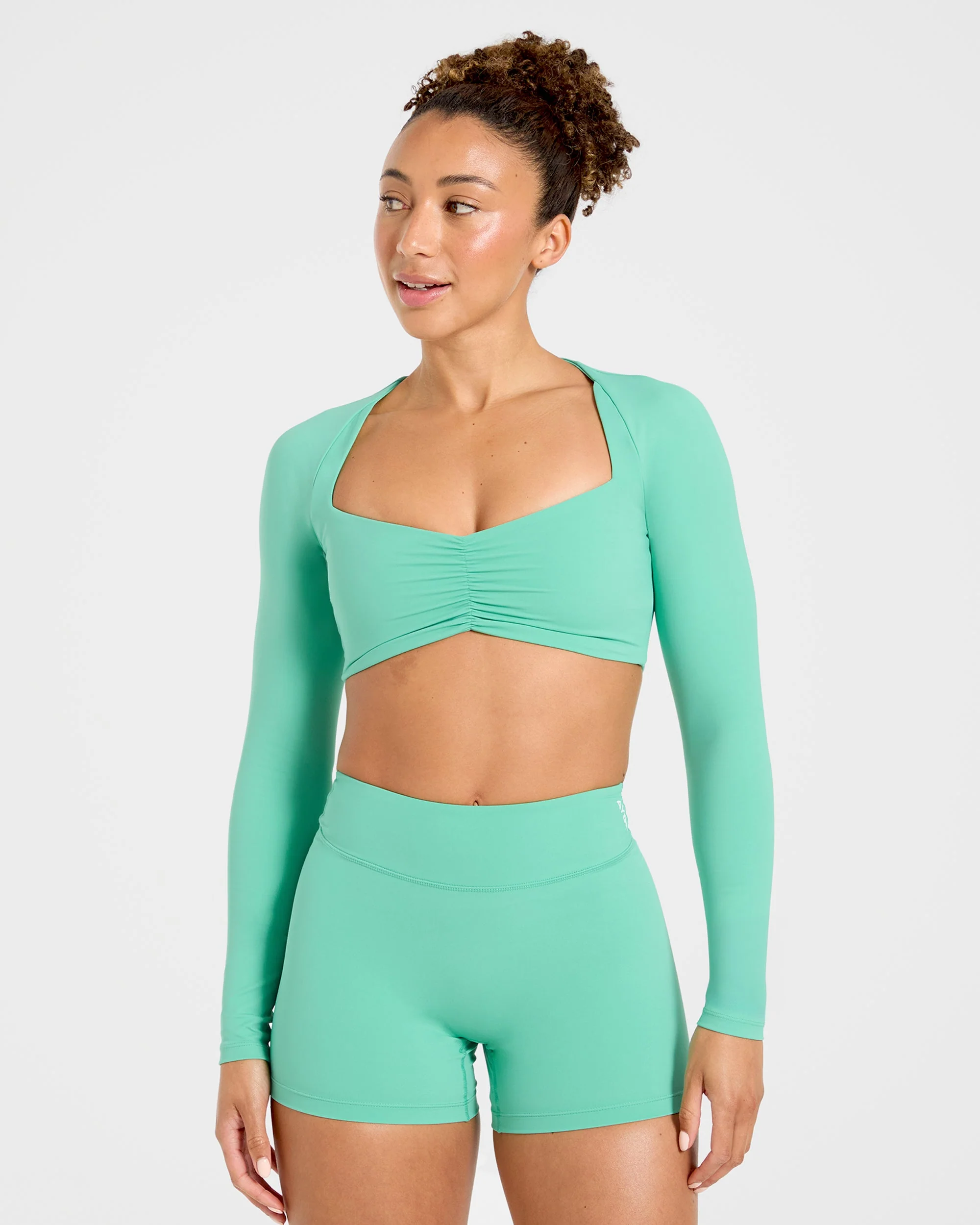 Physique Long Sleeve Crop Top - Summer Vert