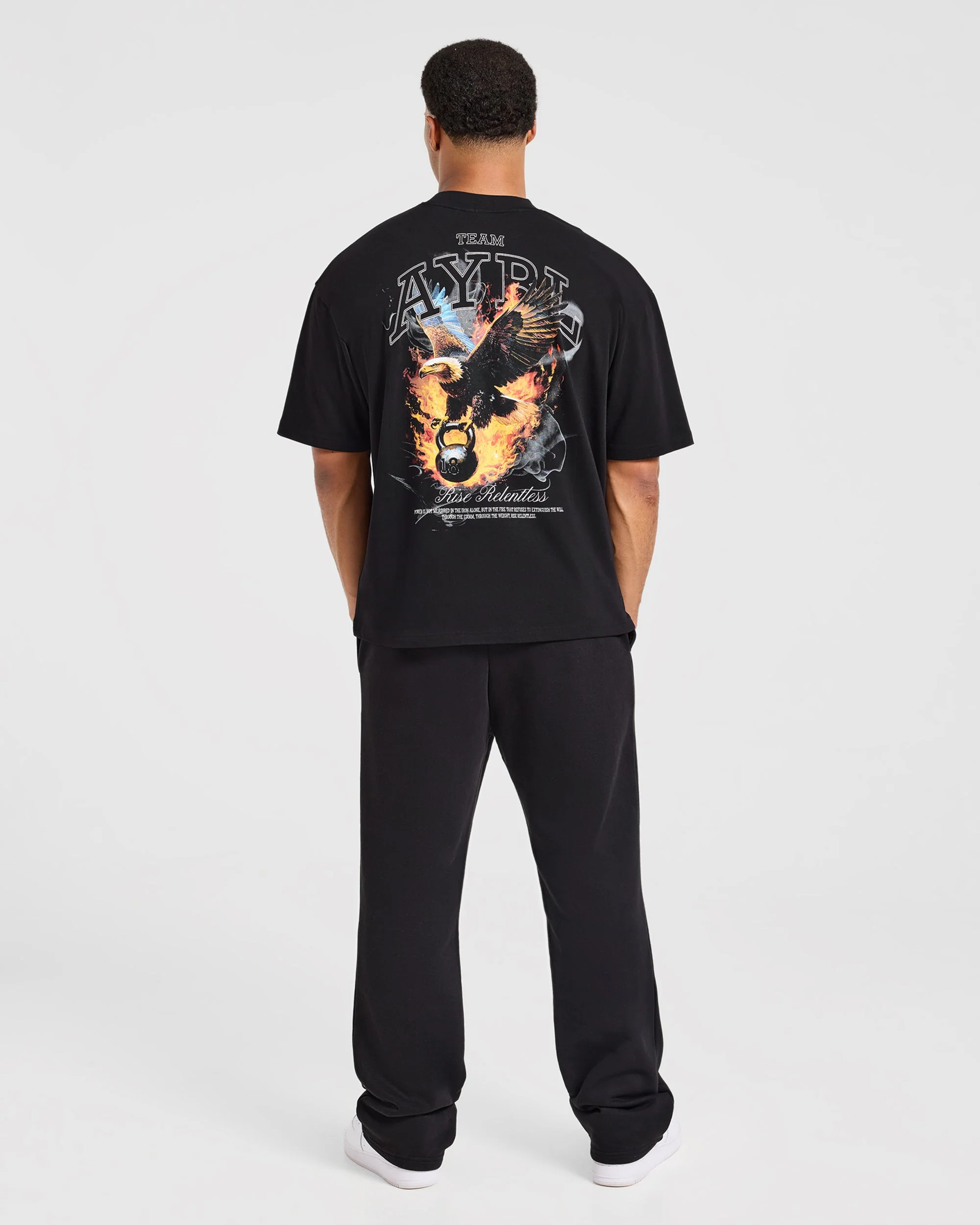 Relentless Eagle Oversized T Shirt - Noir - Image 4