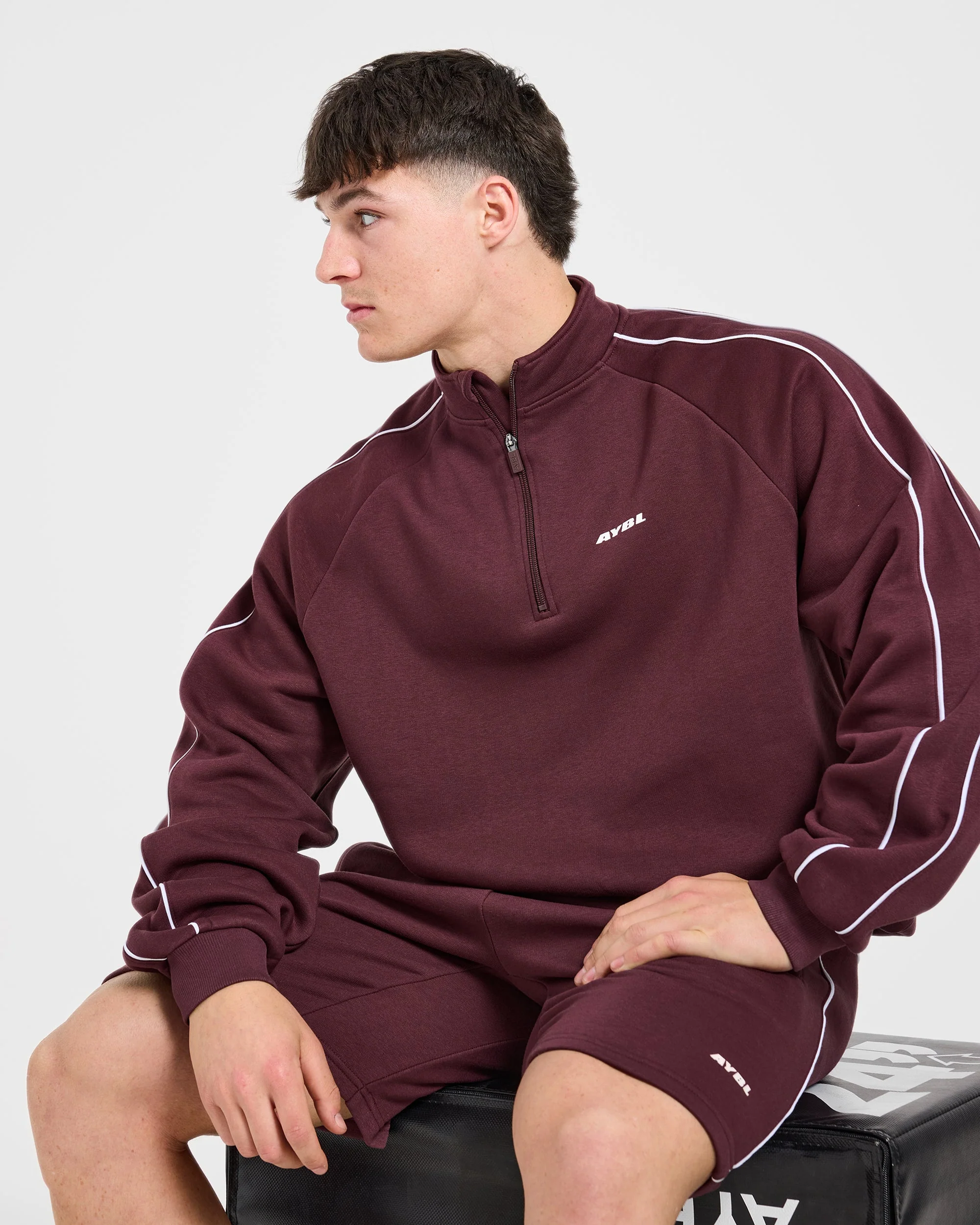 Restore Oversized 1/4 Zip Pullover - Dusty Plum - Image 8