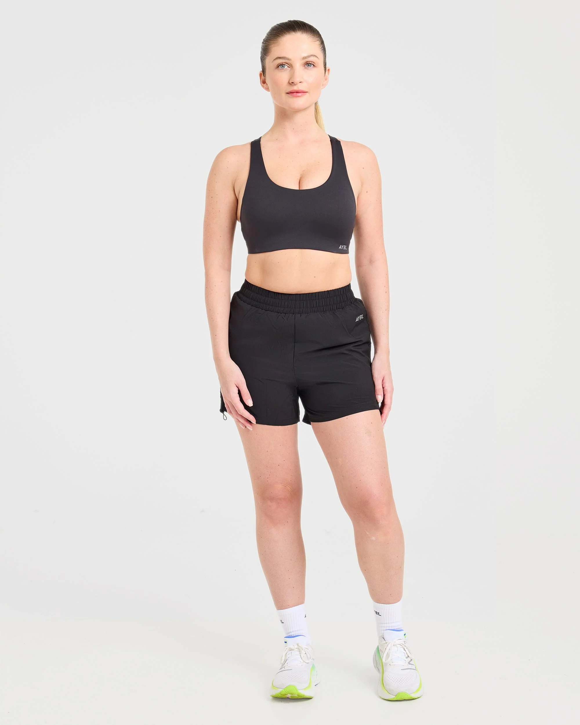 Run Cross Back Sports Bra - Noir - Image 3