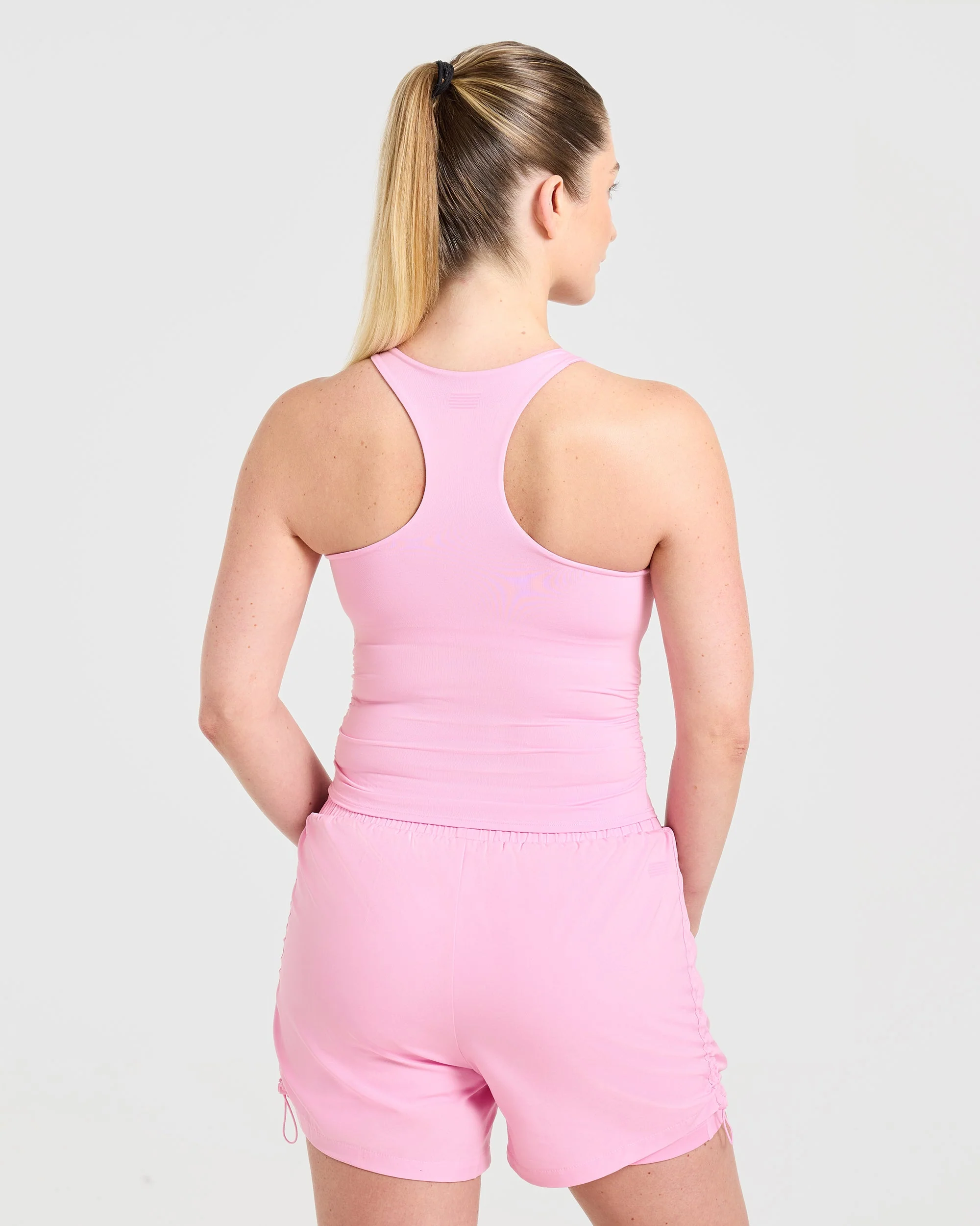Run Ruched Tank - Spring Rose - Image 2