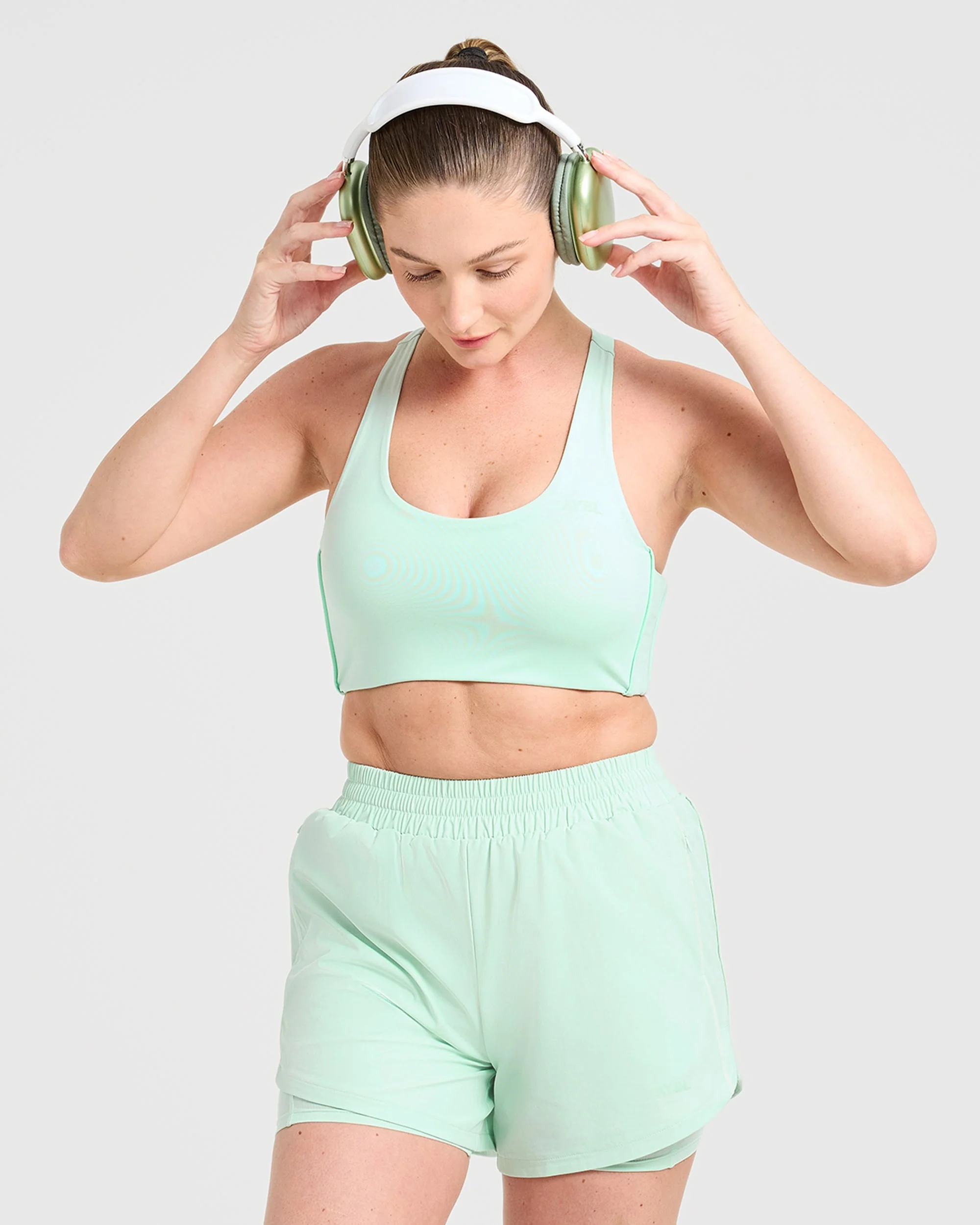 Run Sports Bra - Cool Mint - Image 7