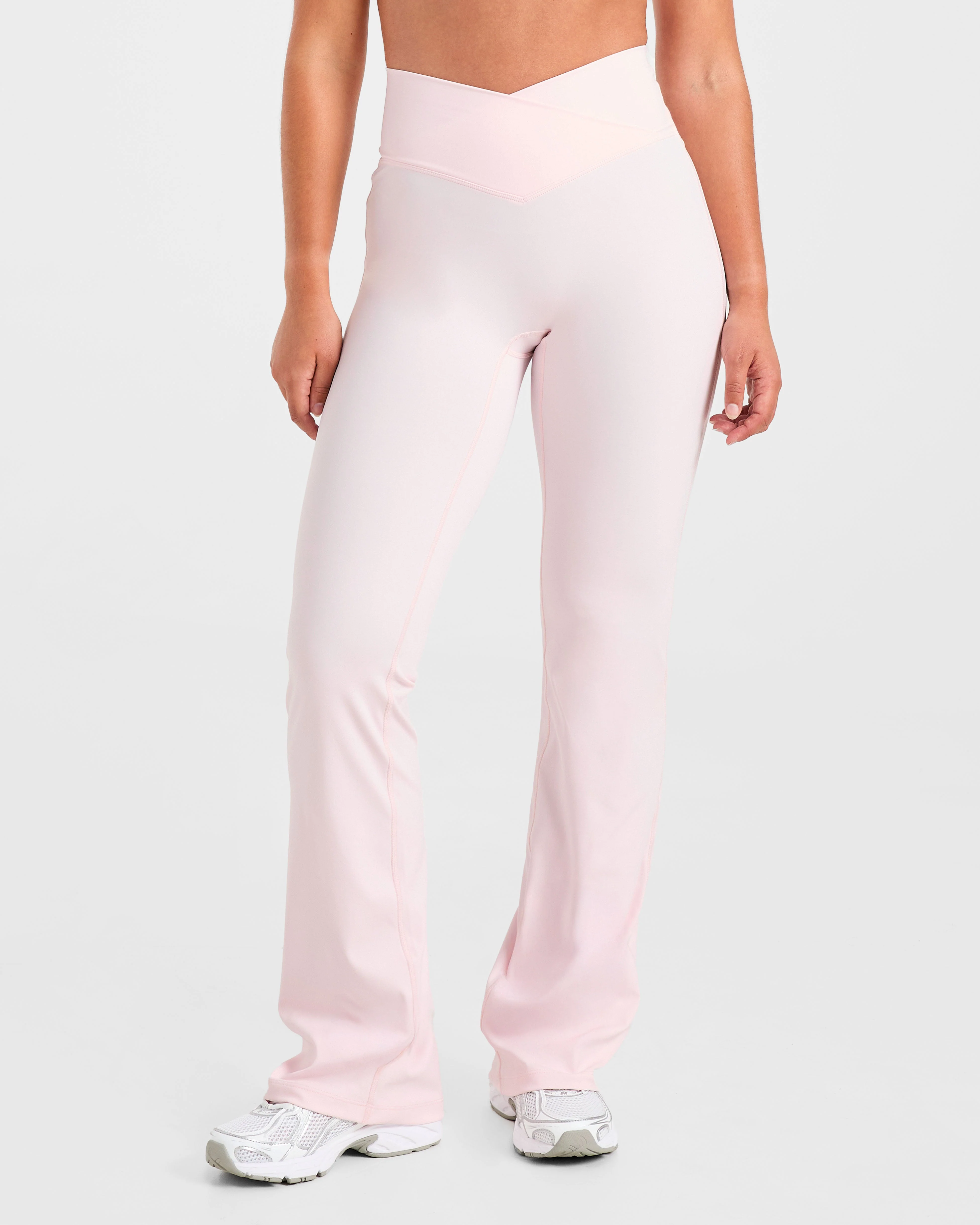 Sculpt Wrap Flared Leggings - Iced Rose