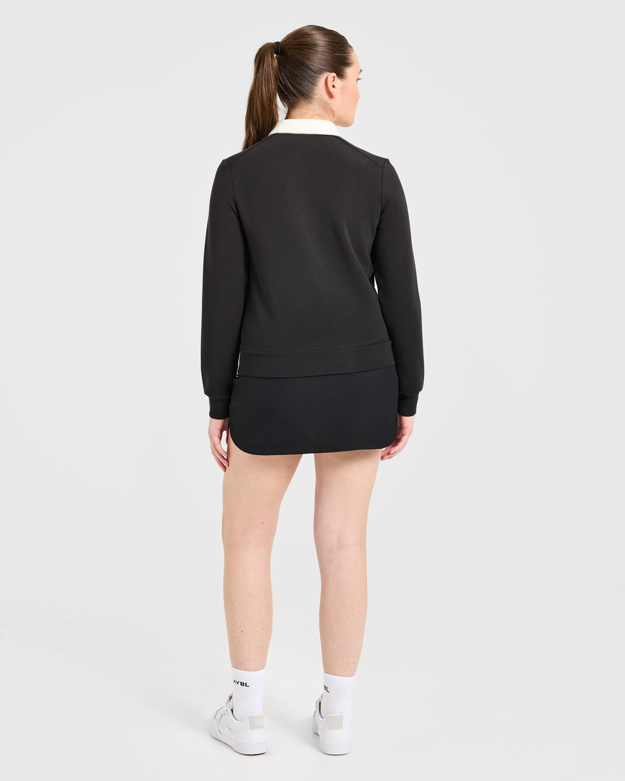 Signature Long Sleeve Polo - Noir - Image 4