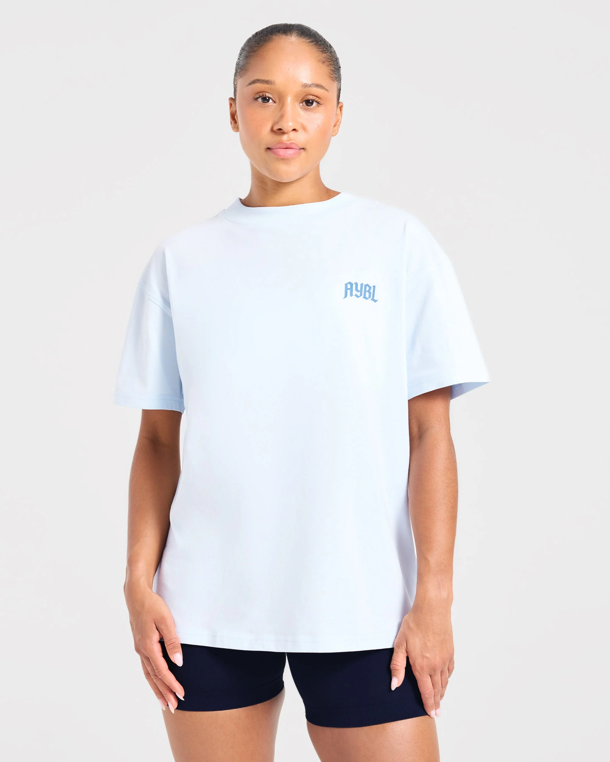 Sports Club Gothic Oversized T Shirt - Bleu - Image 2