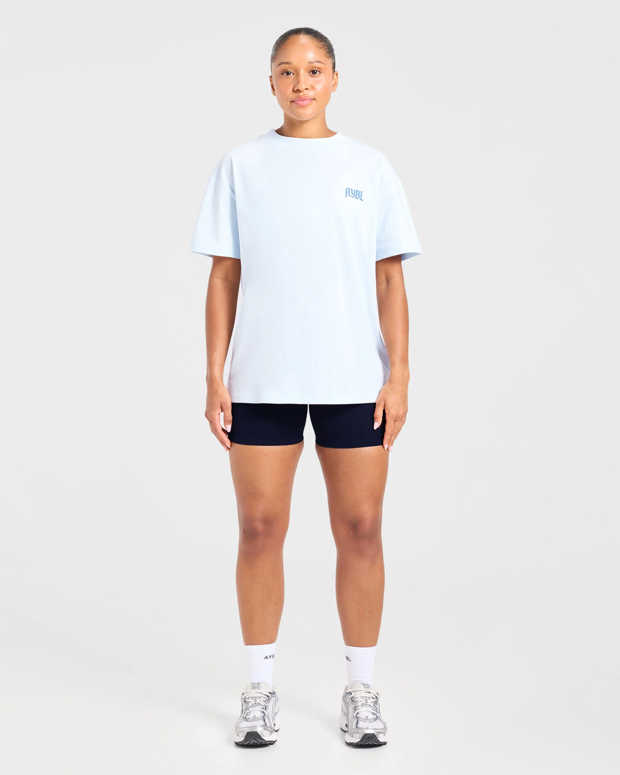 Sports Club Gothic Oversized T Shirt - Bleu - Image 3
