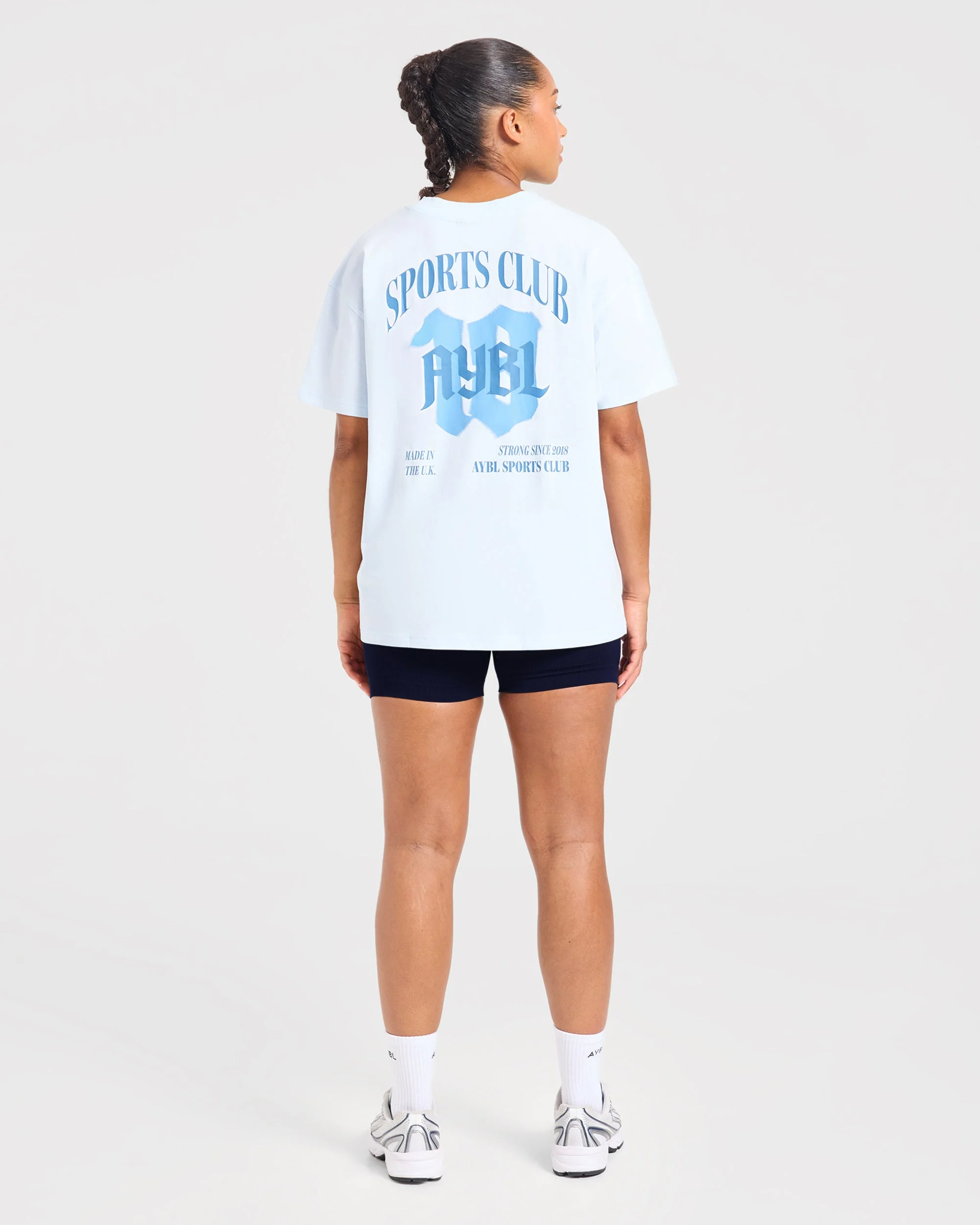 Sports Club Gothic Oversized T Shirt - Bleu - Image 4