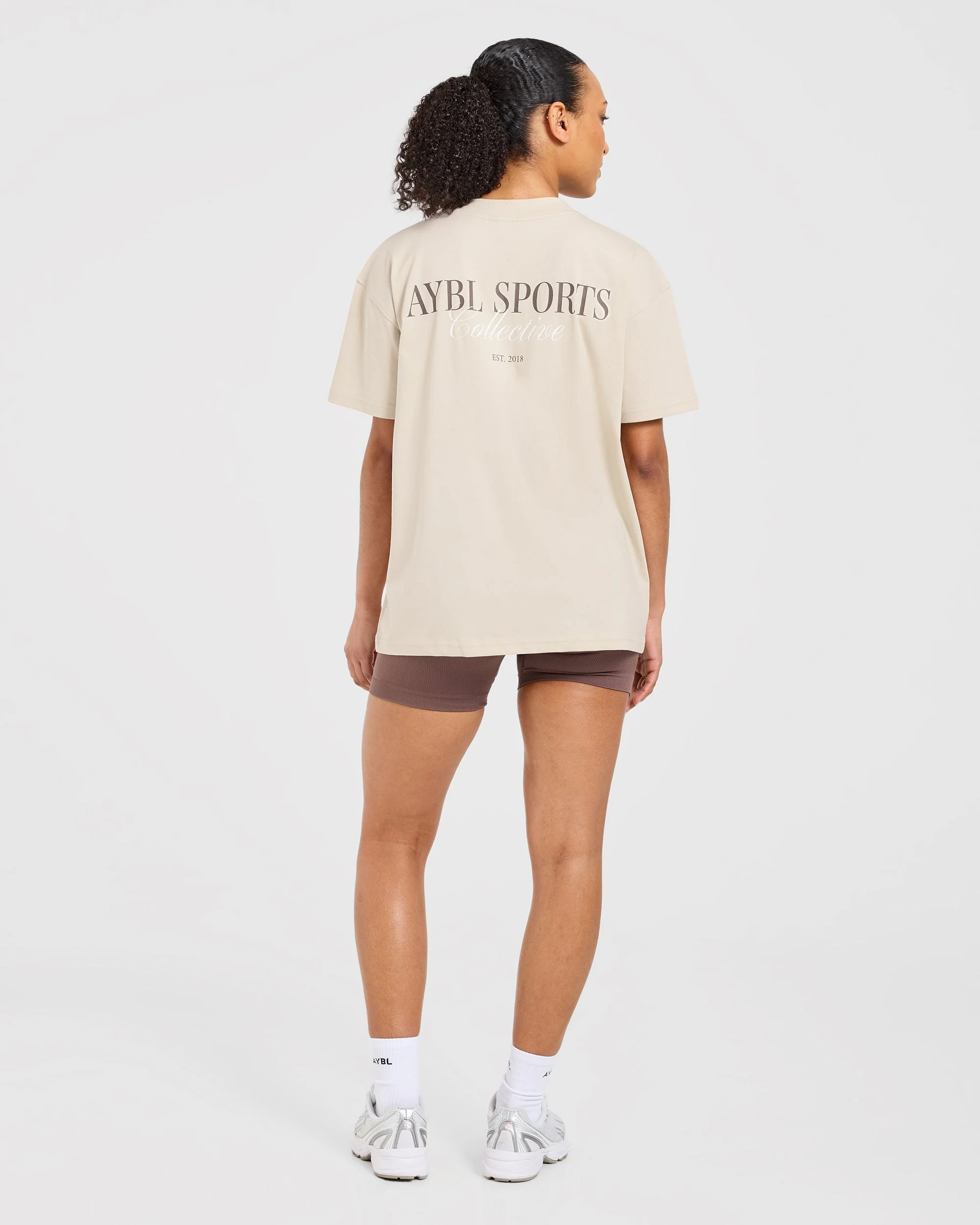 Sports Collective Oversized T Shirt - Beige - Image 4
