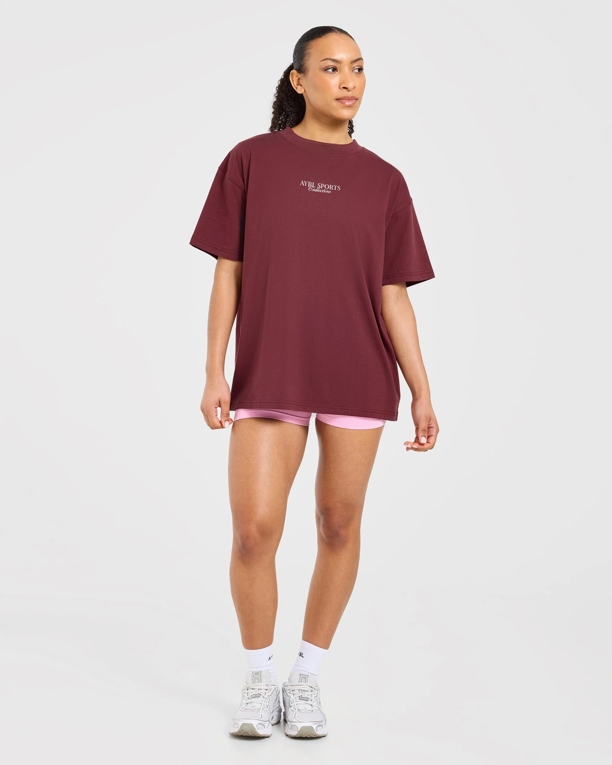 Sports Collective Oversized T Shirt - Rouge Wine - Image 3