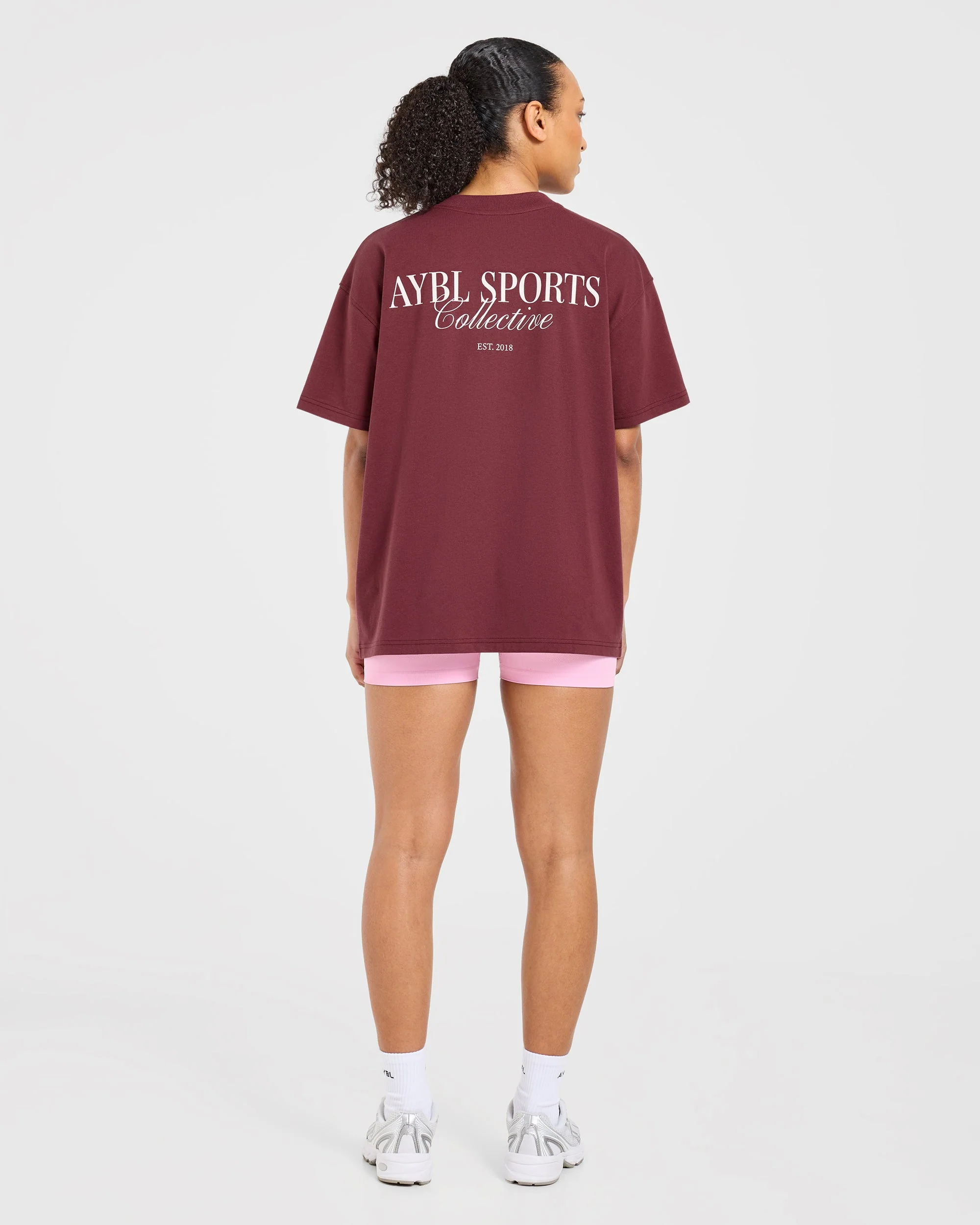 Sports Collective Oversized T Shirt - Rouge Wine - Image 4