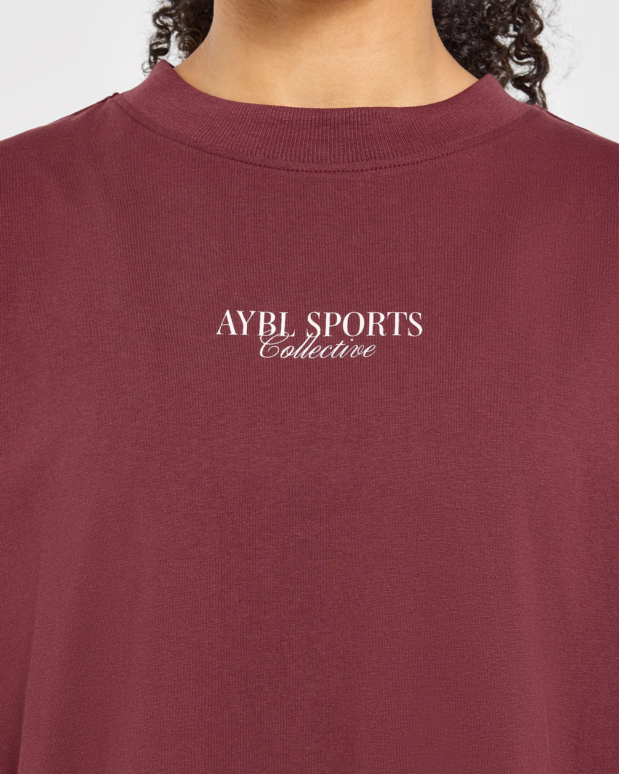 Sports Collective Oversized T Shirt - Rouge Wine - Image 5