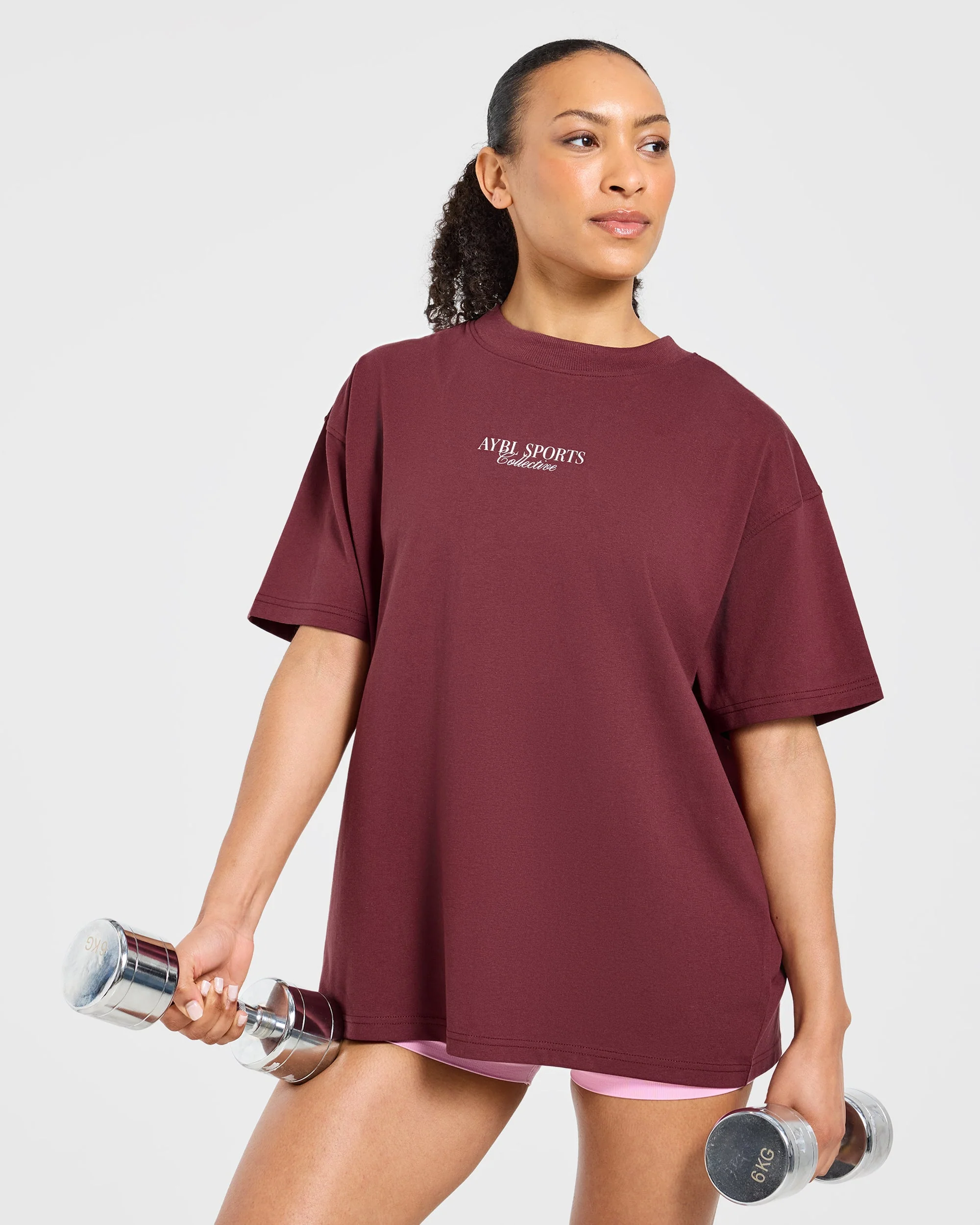 Sports Collective Oversized T Shirt - Rouge Wine - Image 8