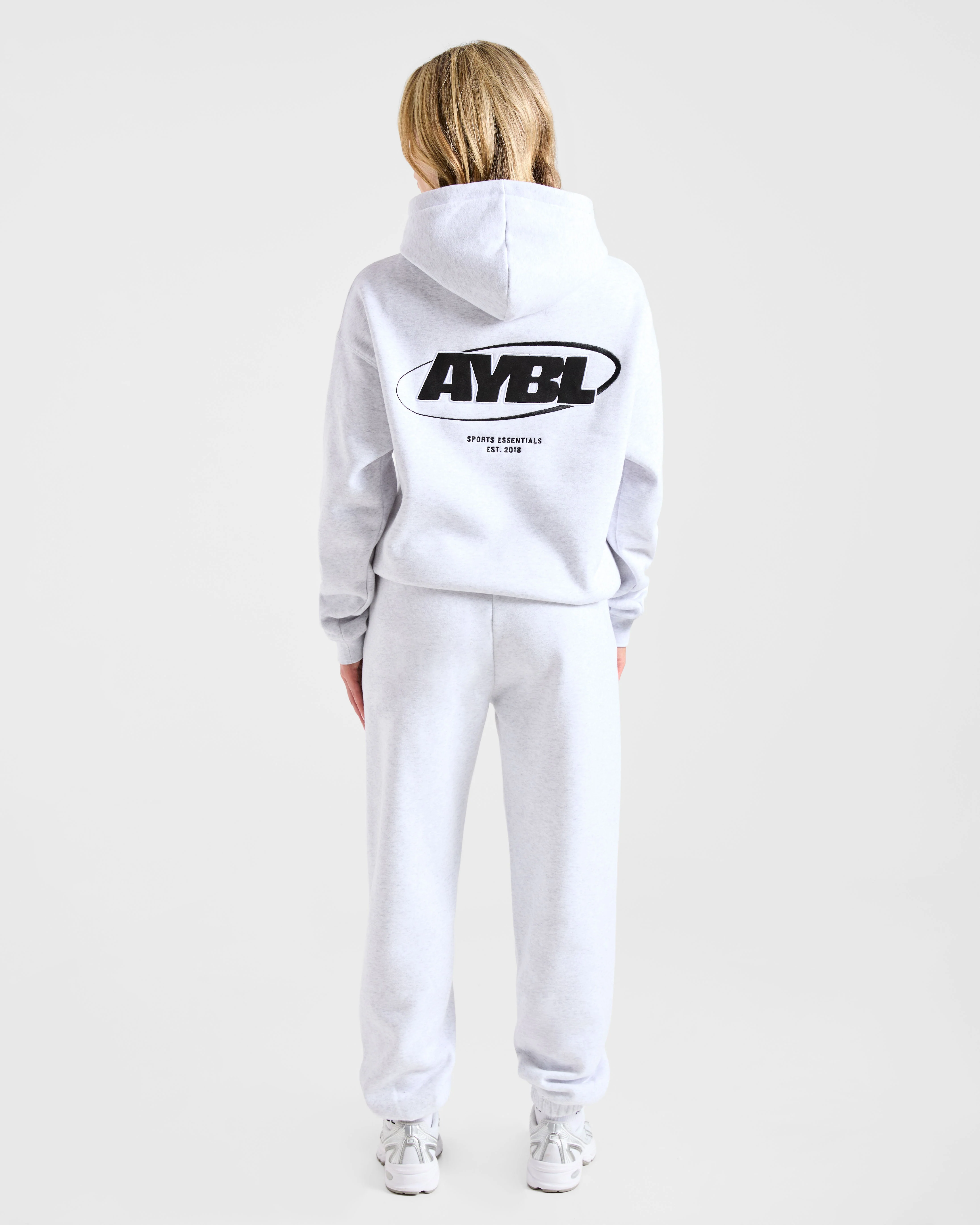 Sports Essentials Oversized Hoodie - Heather Gris/Noir - Image 4