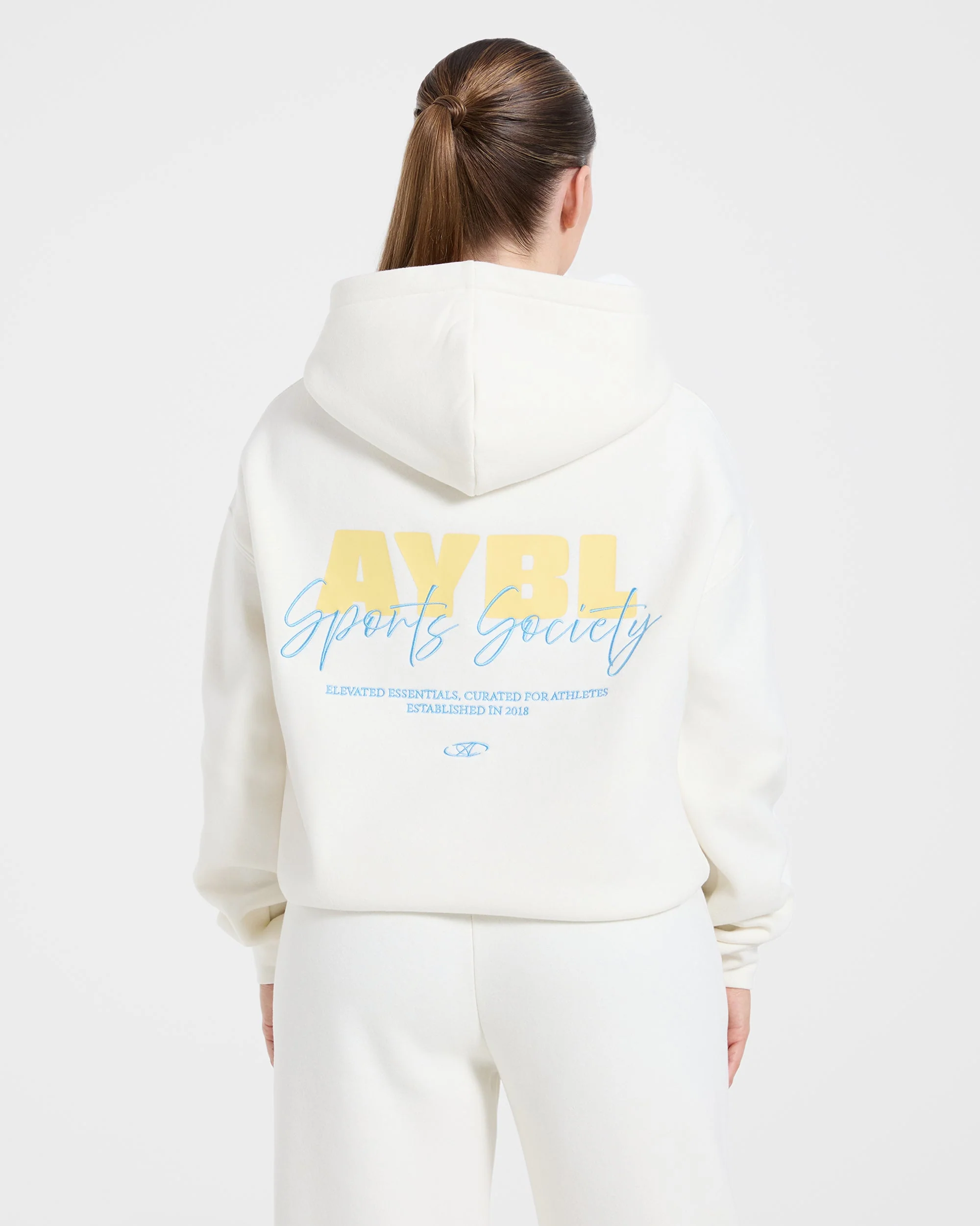 Sports Society Oversized Hoodie - Off Blanc