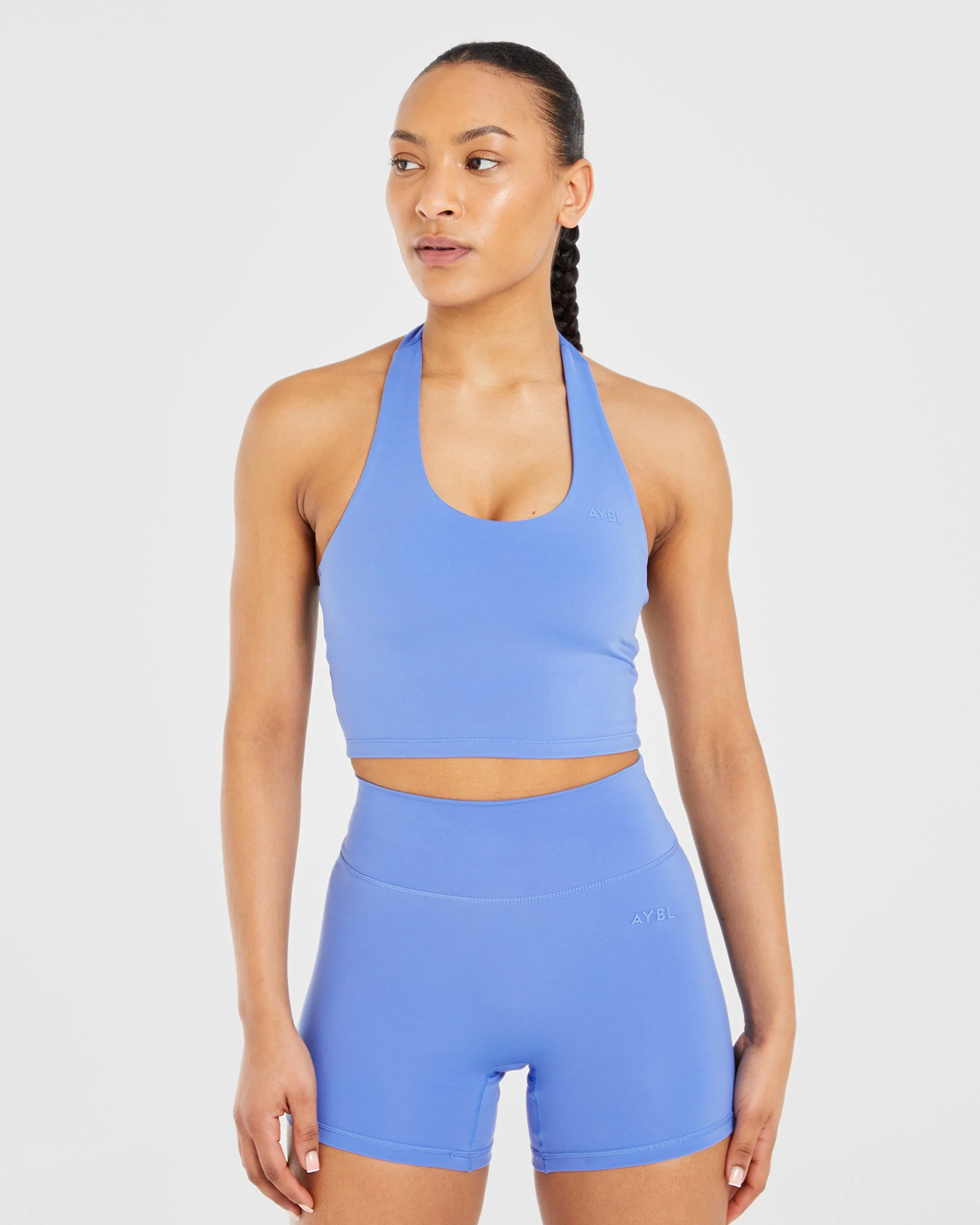 Staple Halterneck Crop Top - Cobalt Bleu