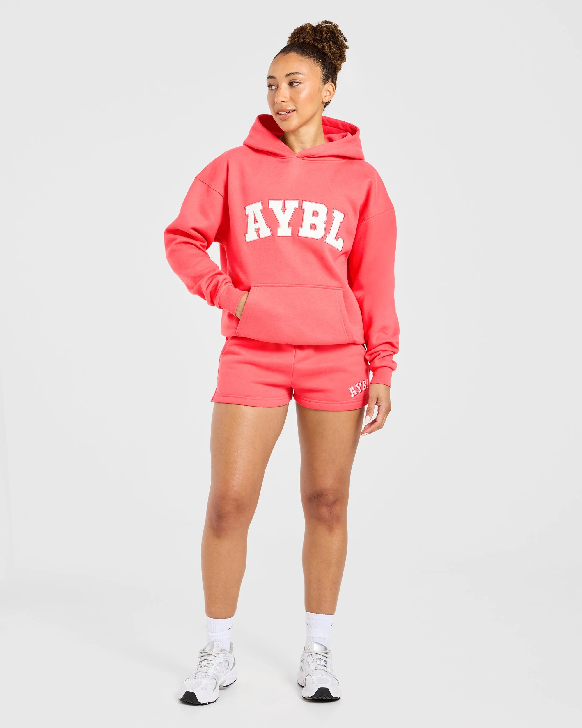 Varsity 2.0 Oversized Hoodie - Summer Coral - Image 3