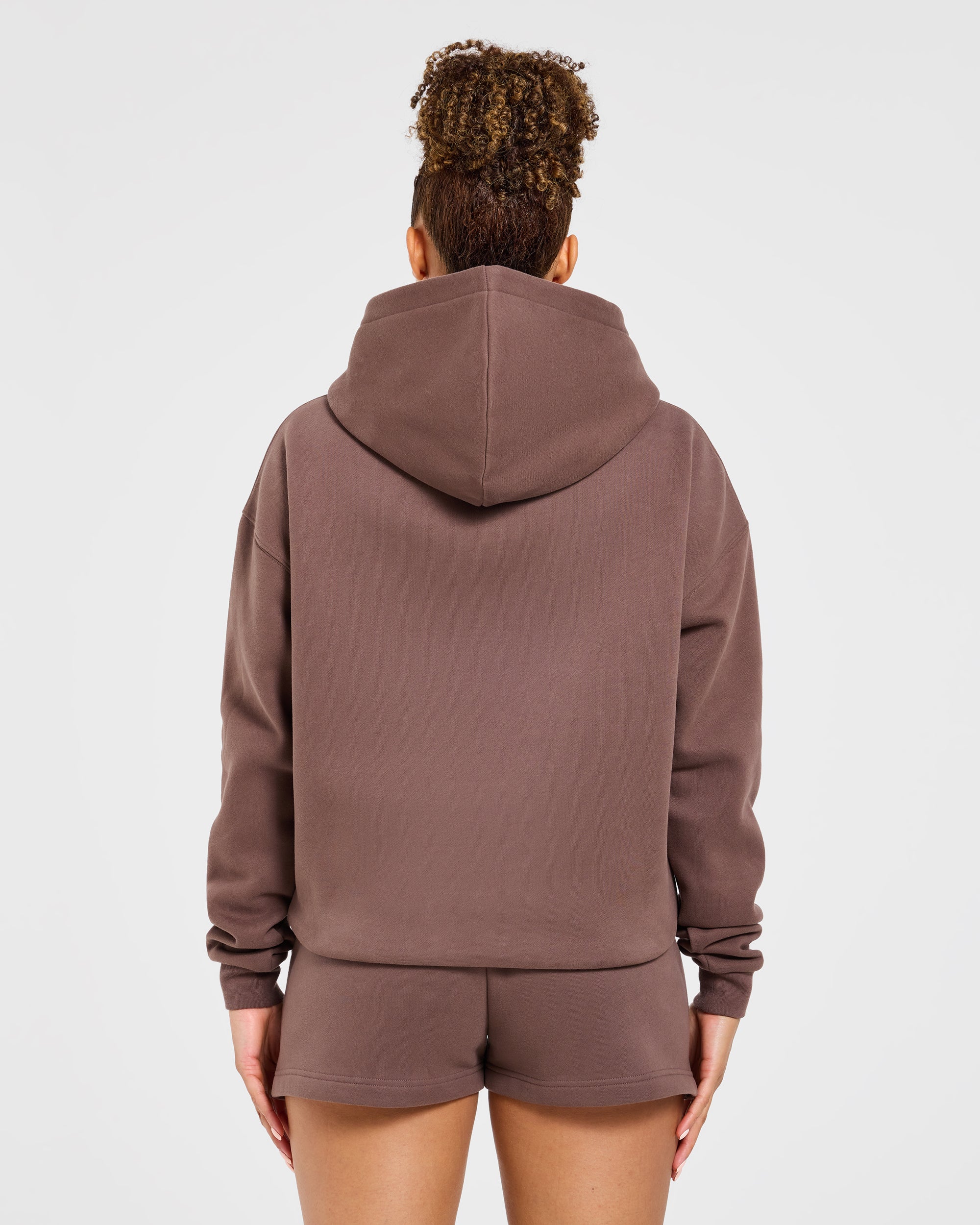 Varsity Applique Oversized Hoodie - Marron - Image 2