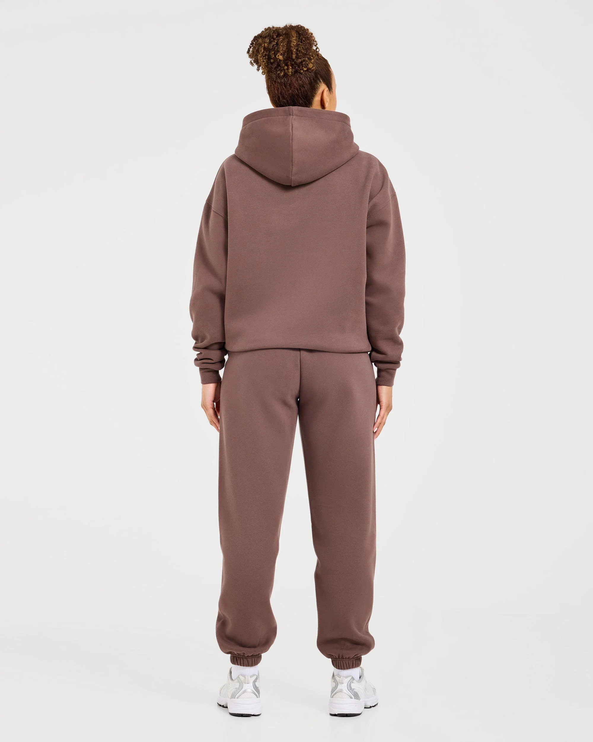 Varsity Applique Oversized Joggers - Marron - Image 4