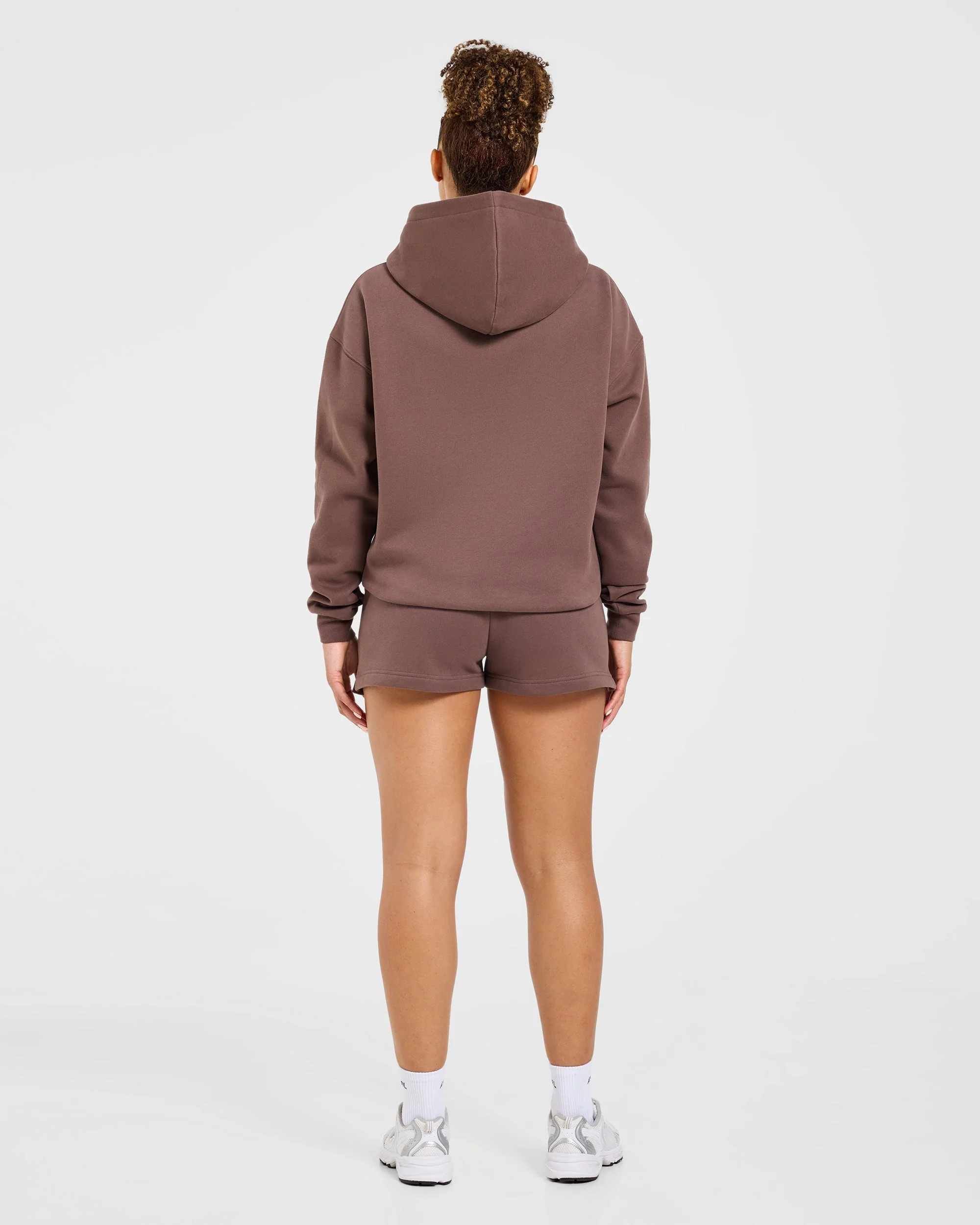 Varsity Applique Oversized Shorts - Marron - Image 4