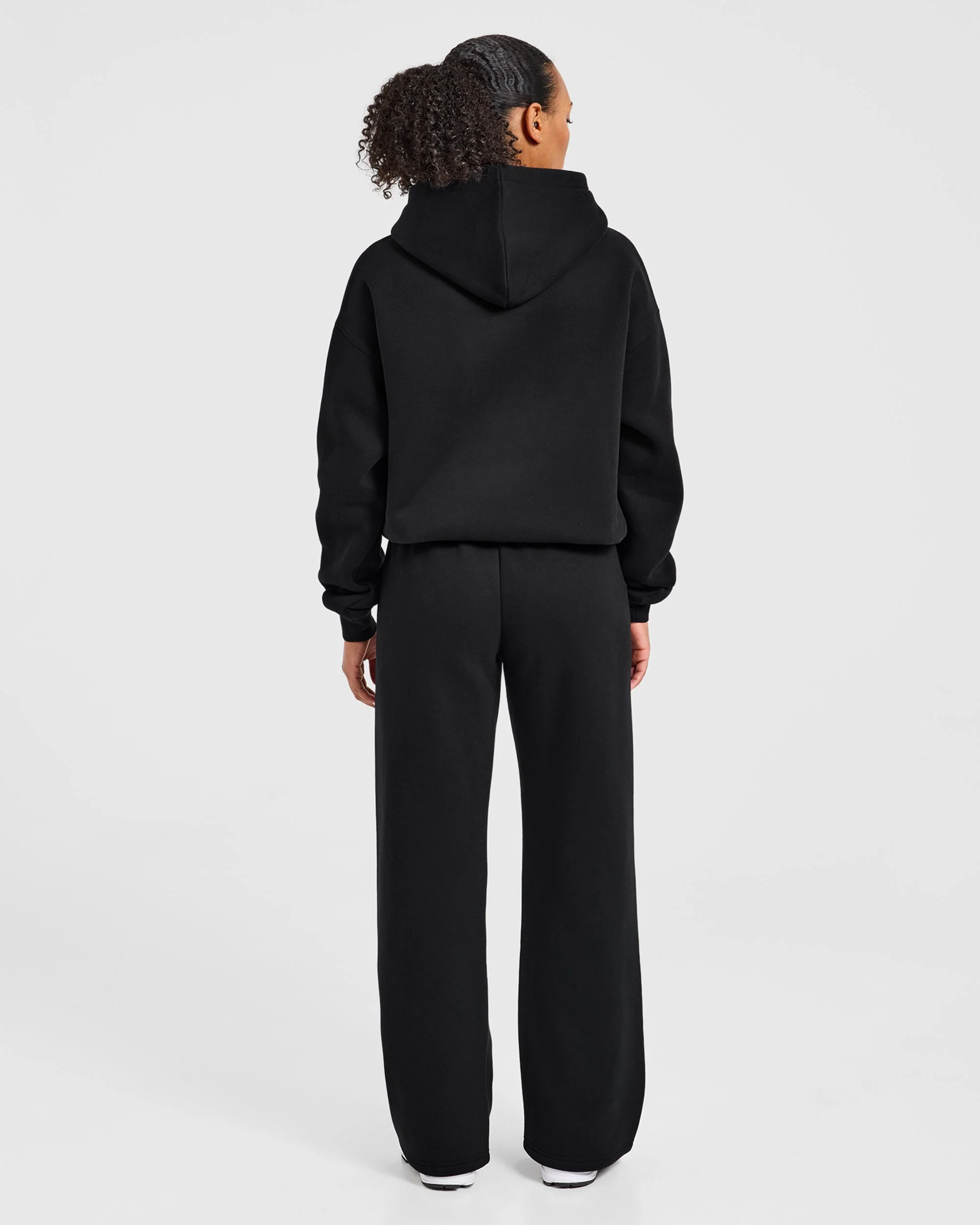 Varsity Applique Oversized Straight Leg Joggers - Noir - Image 4