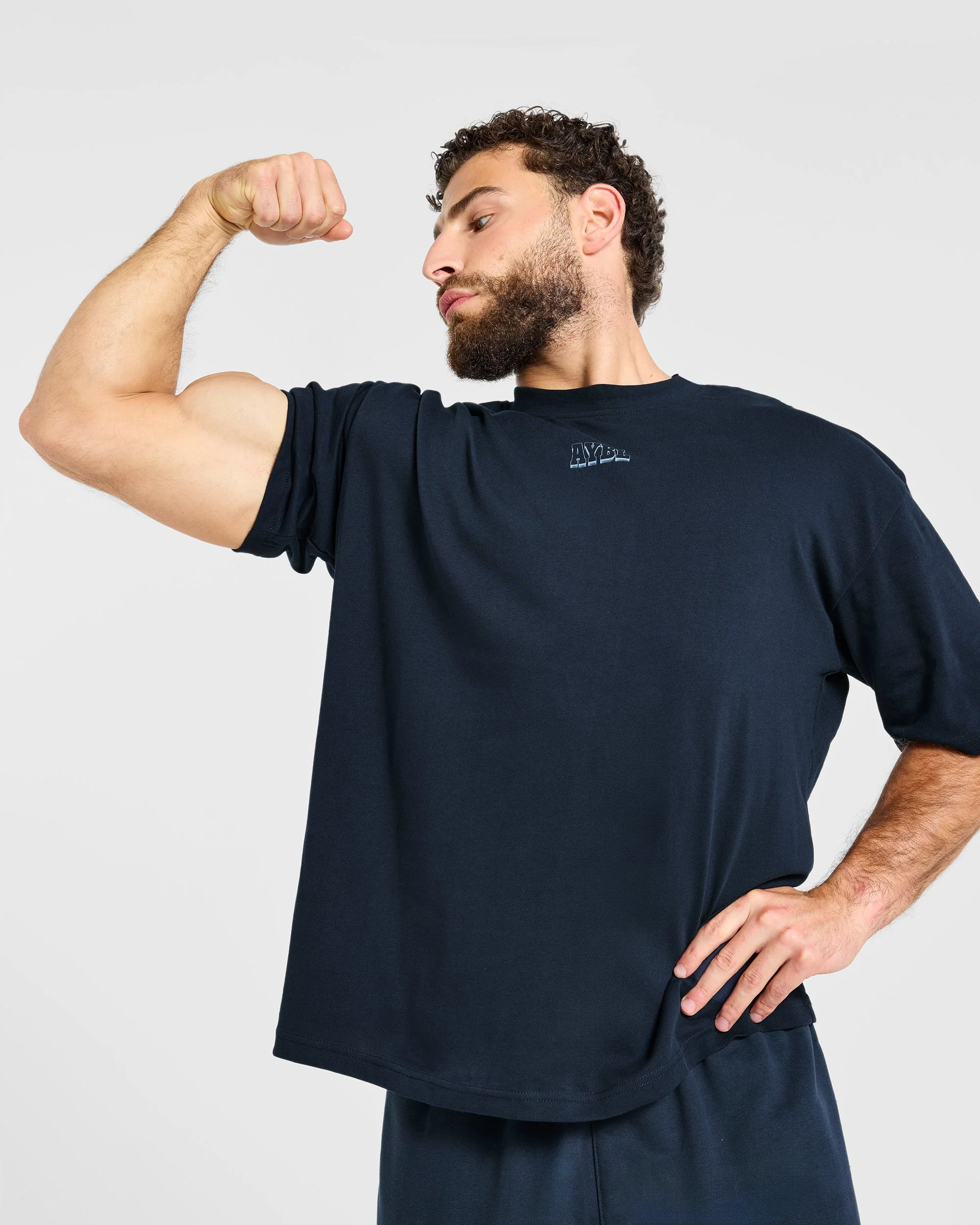 Wesley Vissers x AYBL Iron Works Oversized T Shirt - Navy - Image 7