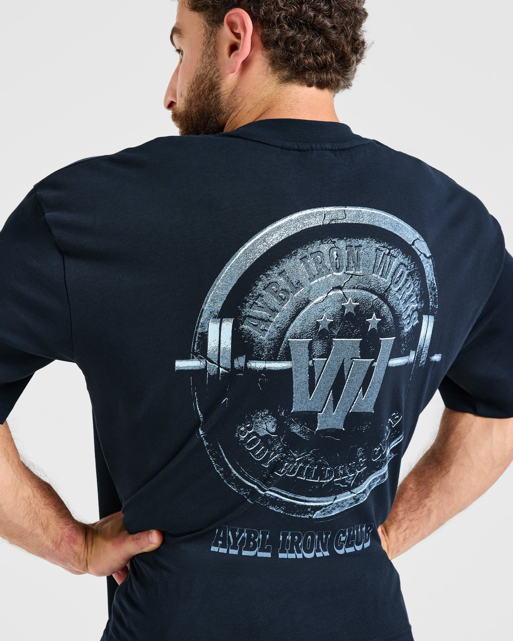 Wesley Vissers x AYBL Iron Works Oversized T Shirt - Navy - Image 8