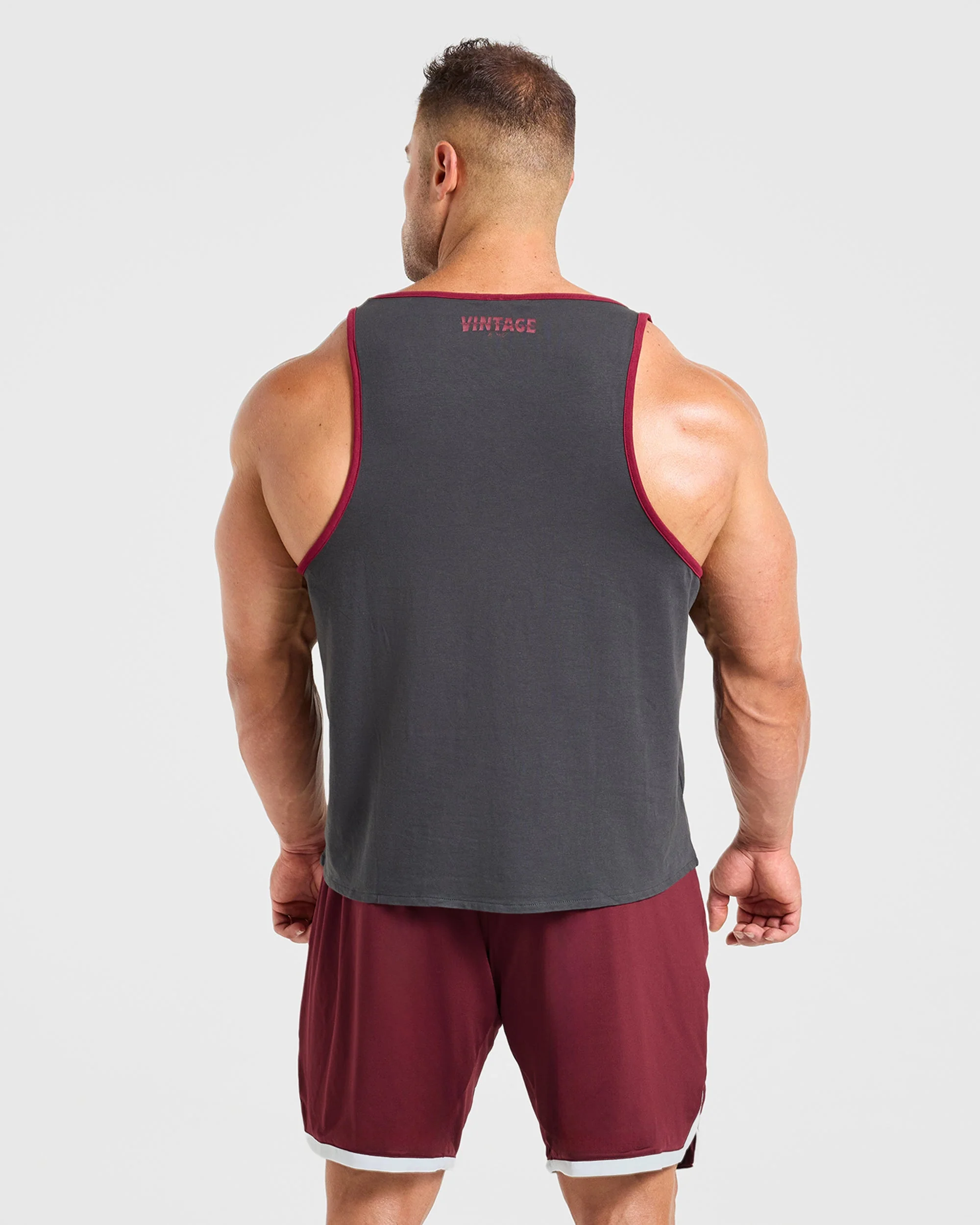 Wesley Vissers x Contrast Tank - Charcoal - Image 2