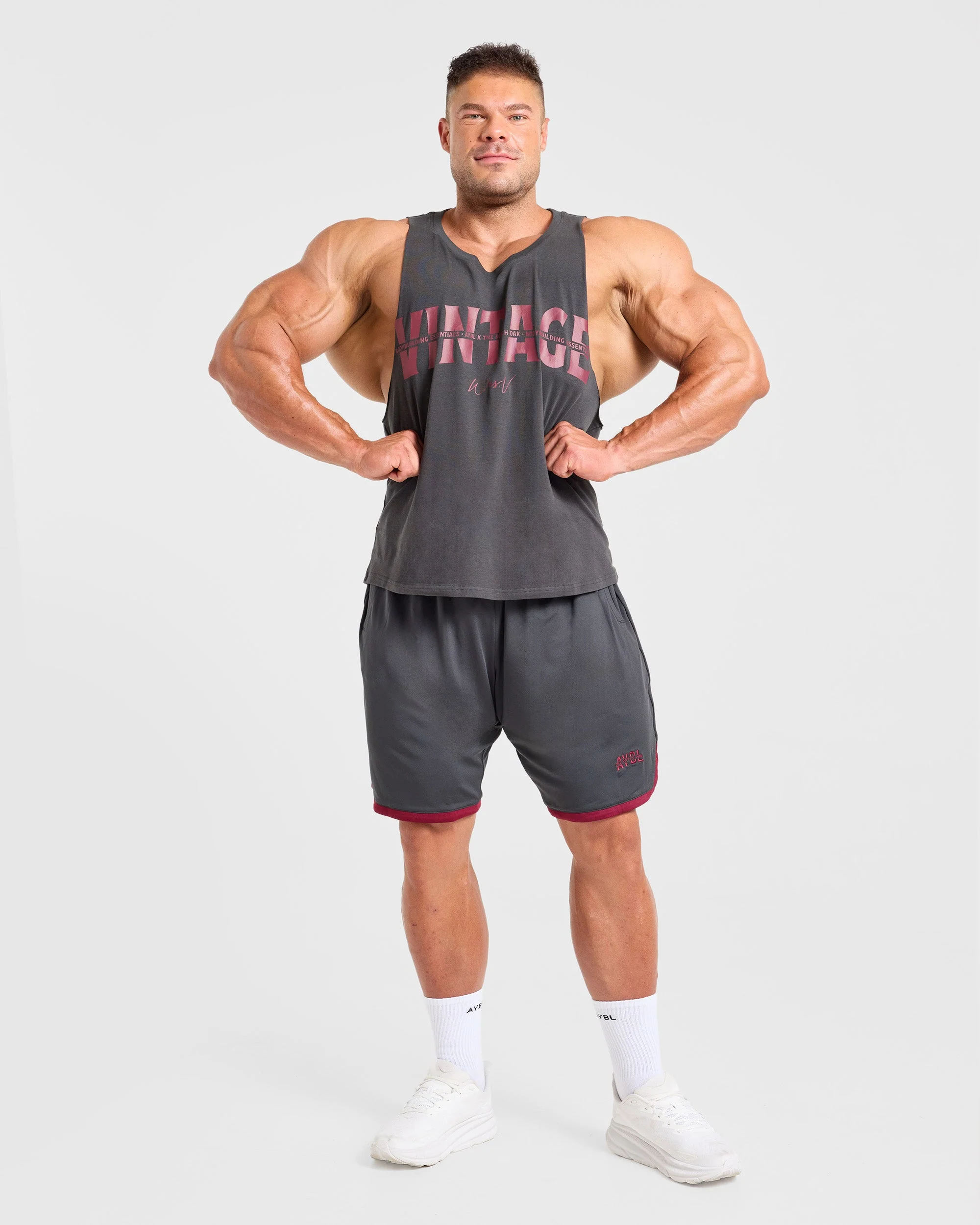 Wesley Vissers x Old School Contrast Shorts - Charcoal - Image 8