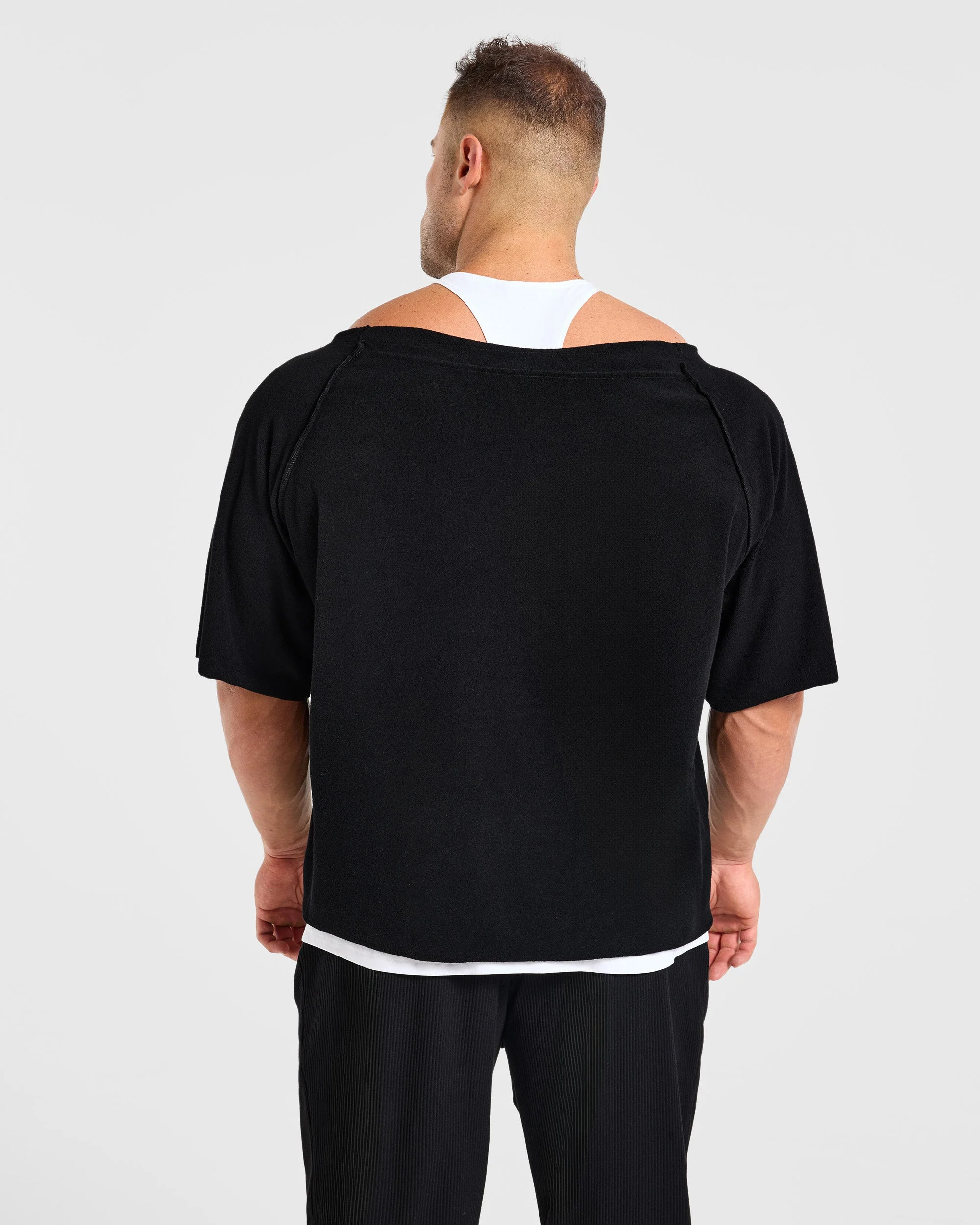 Wesley Vissers x Old School Wide Neck T Shirt - Noir - Image 2