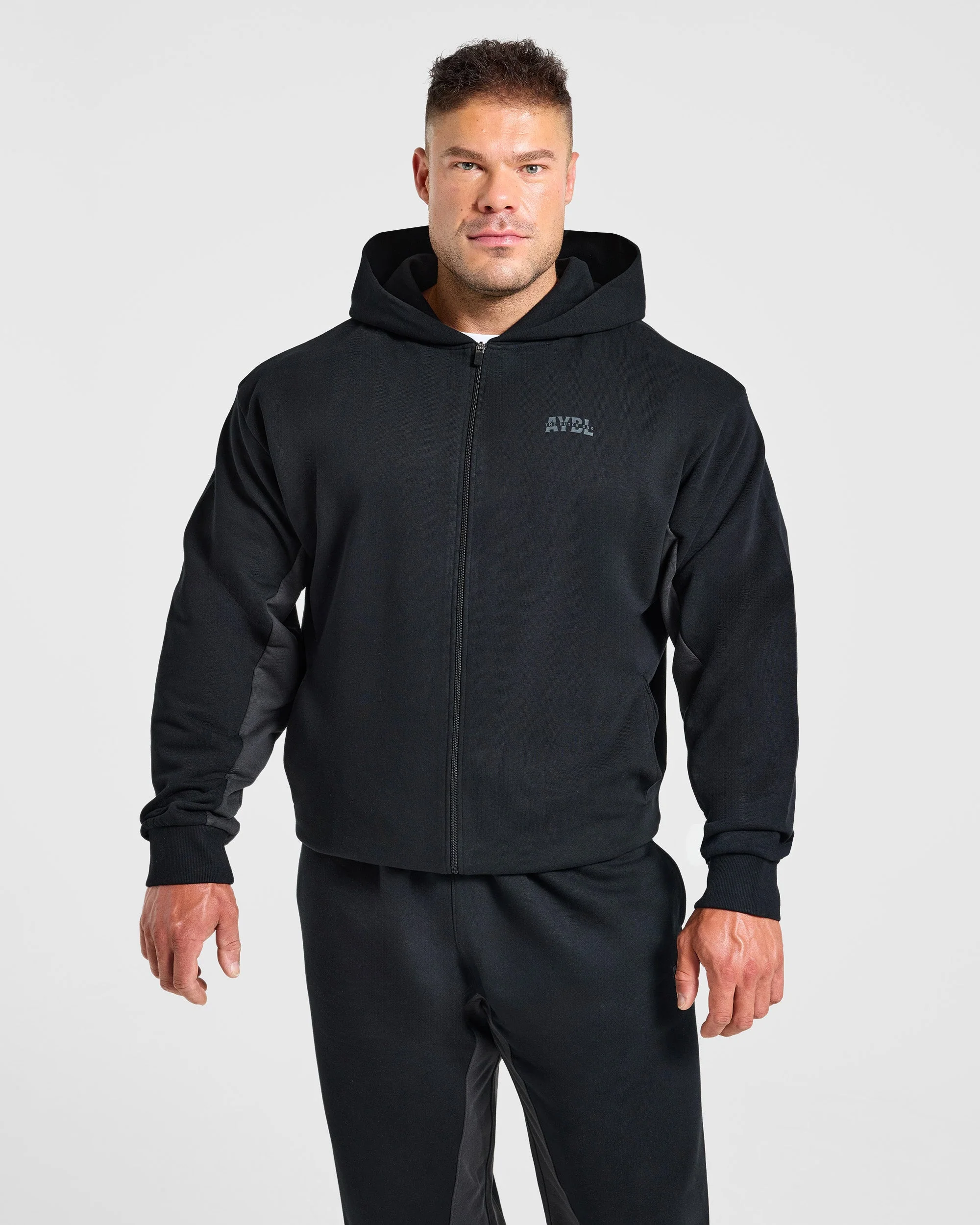 Wesley Vissers x Oversized Zip Up Hoodie - Noir - Image 2