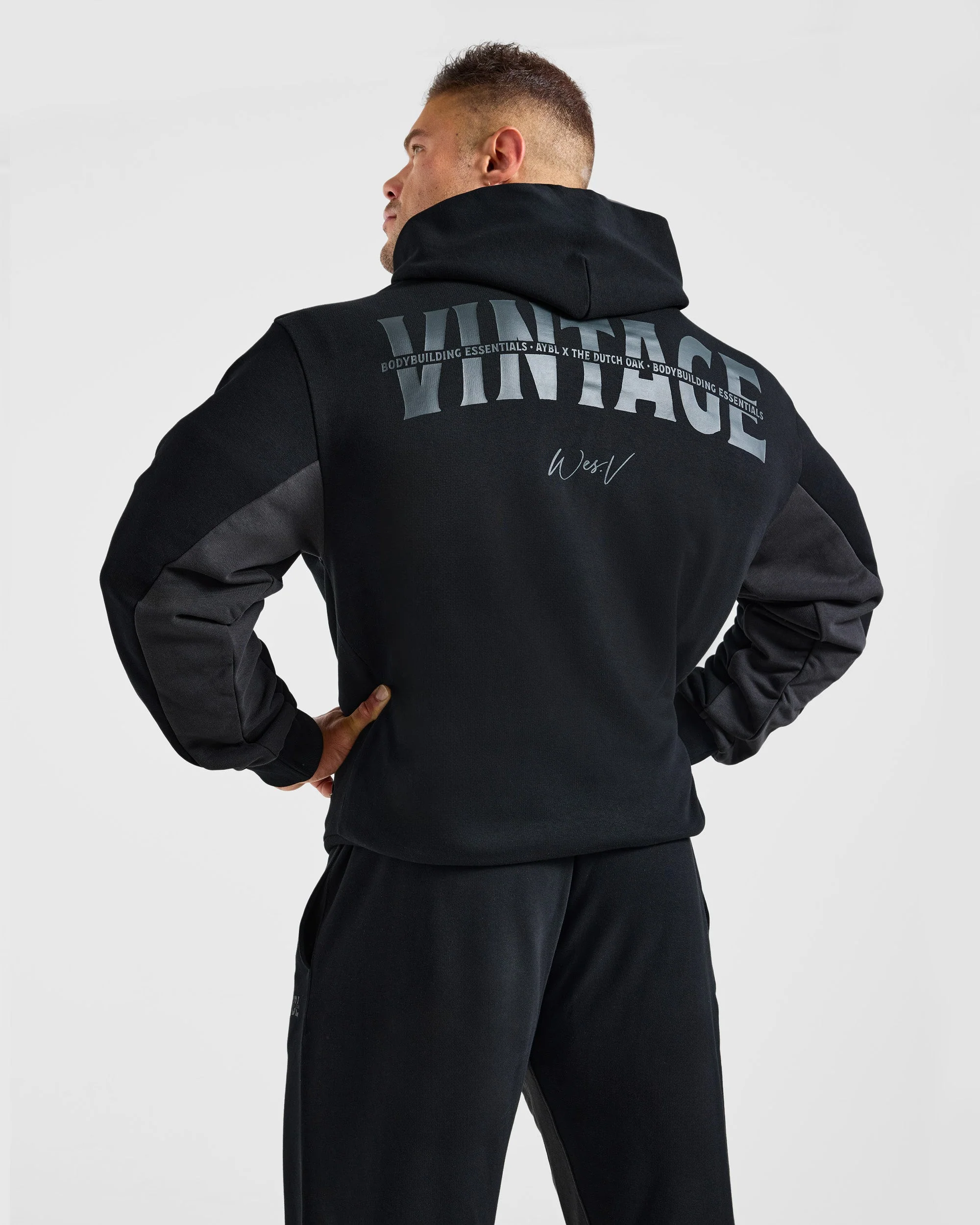 Wesley Vissers x Oversized Zip Up Hoodie - Noir - Image 7