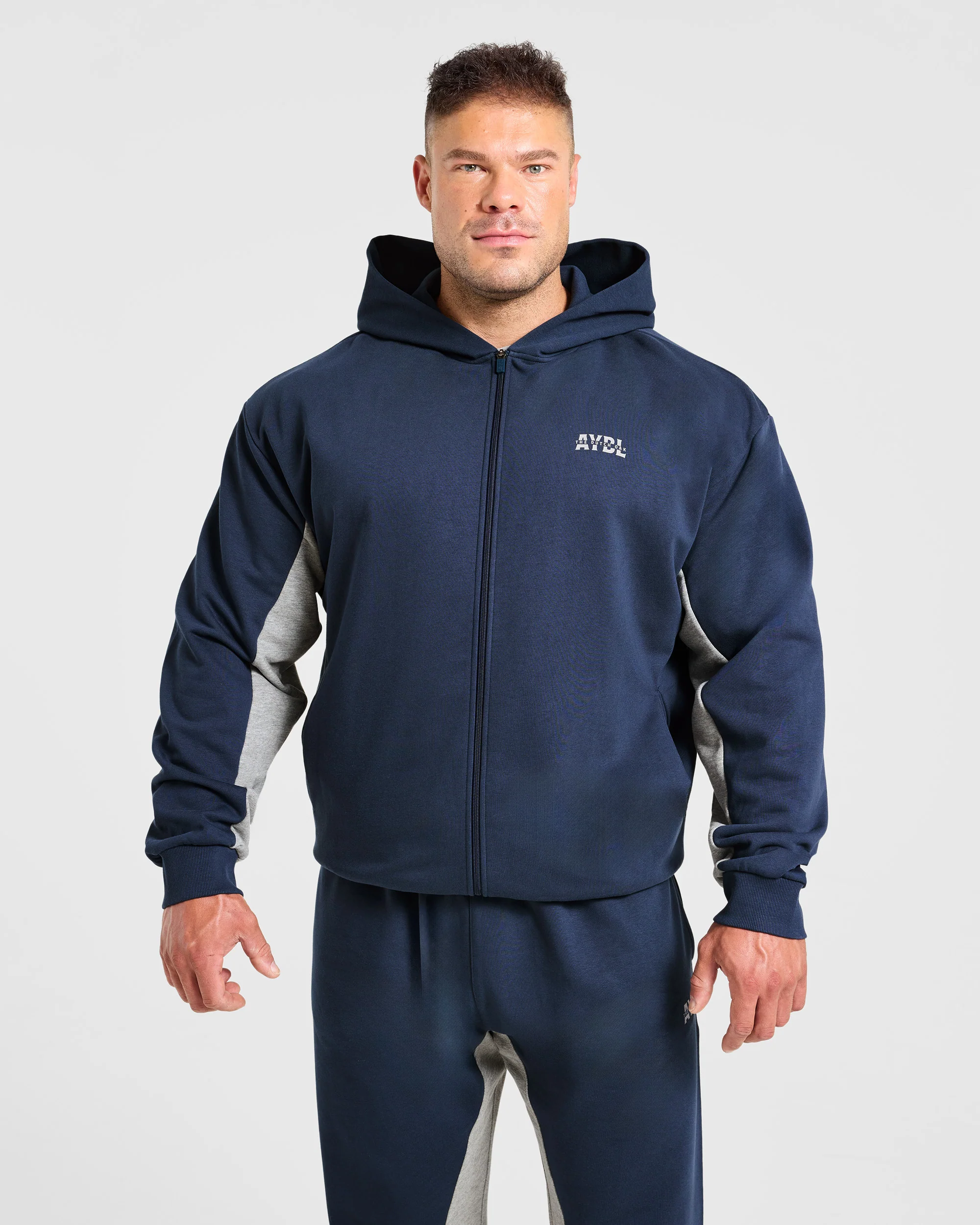 Wesley Vissers x Oversized Zip Up Hoodie - Navy - Image 2