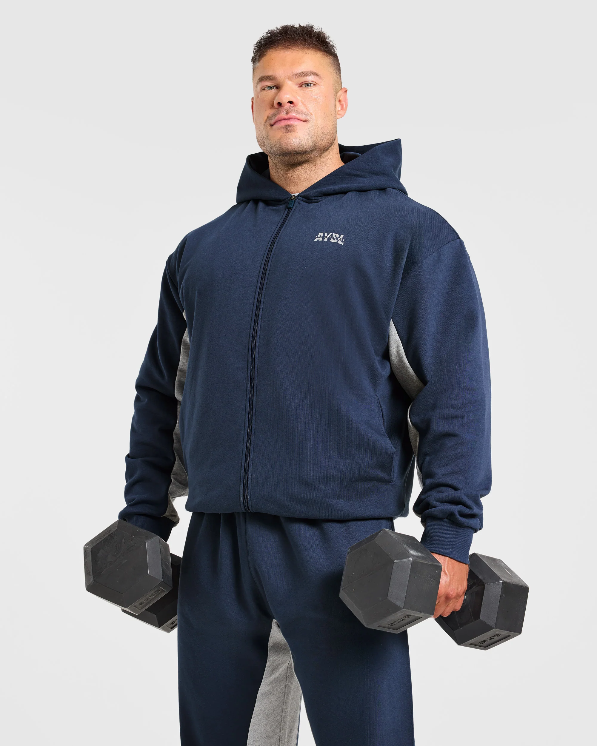 Wesley Vissers x Oversized Zip Up Hoodie - Navy - Image 8