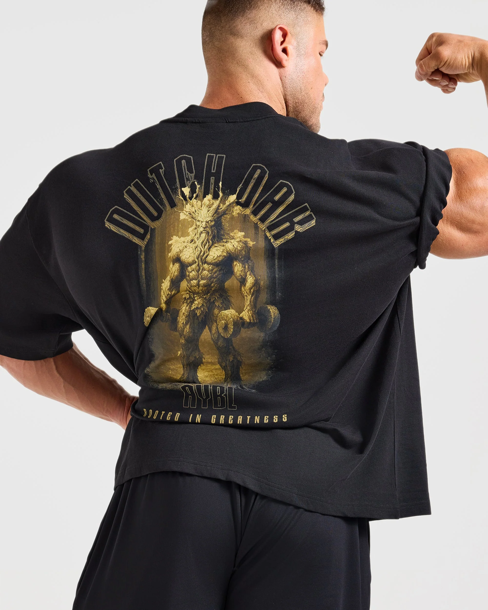 Wesley Vissers x Rooted in Greatness Oversized T Shirt - Noir - Image 8